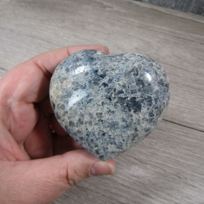 Blue Quartz Heart Large Display Size