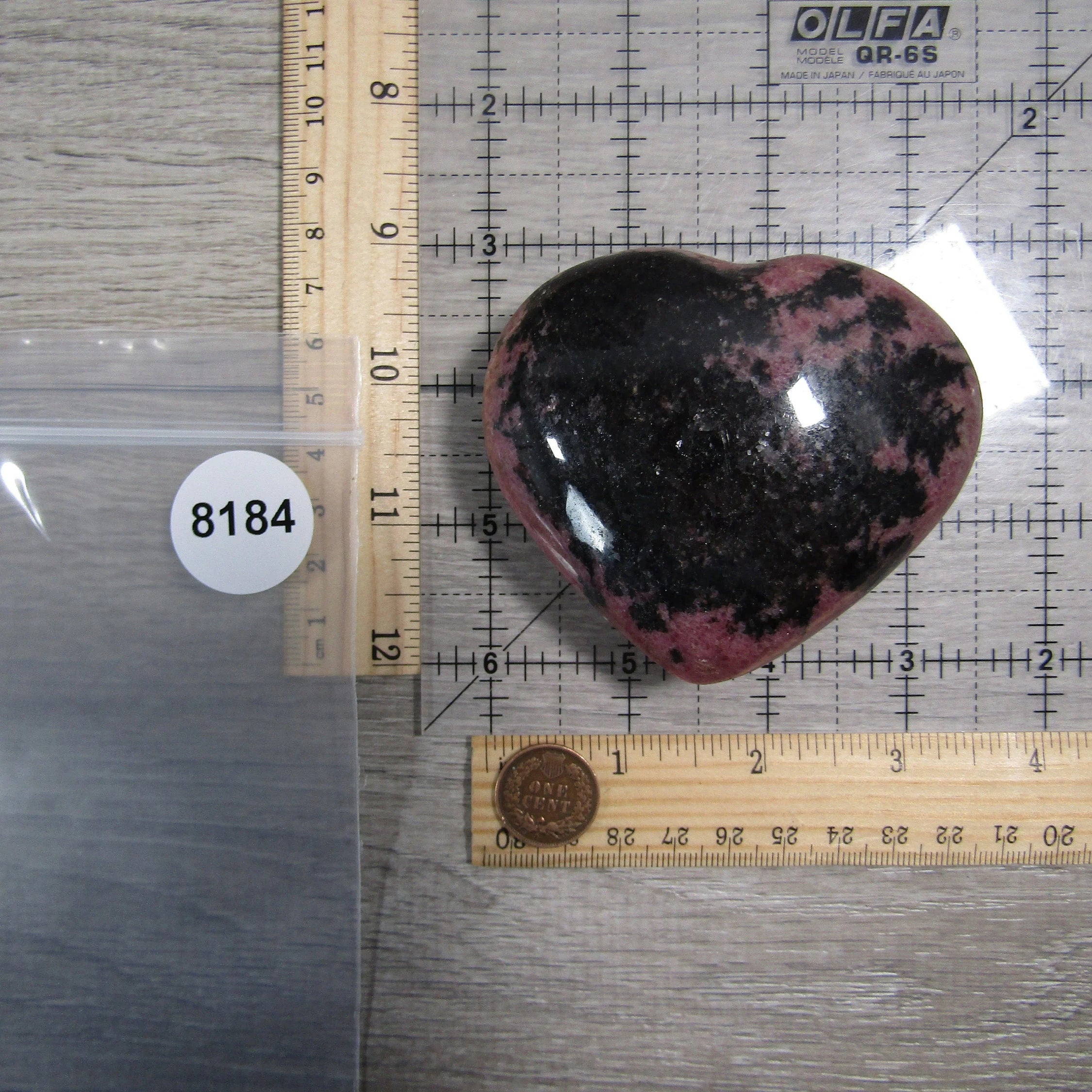 Rhodonite Heart Large Display Size