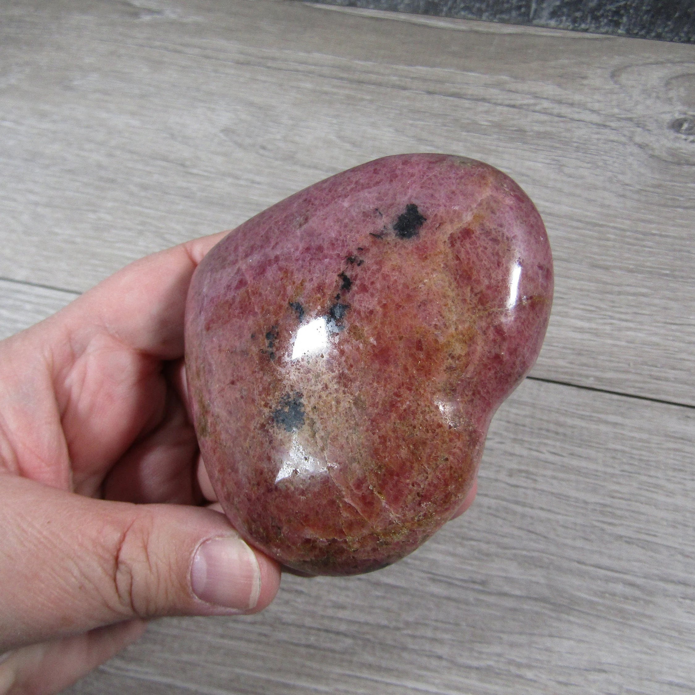 Rhodonite Heart Large Display Size