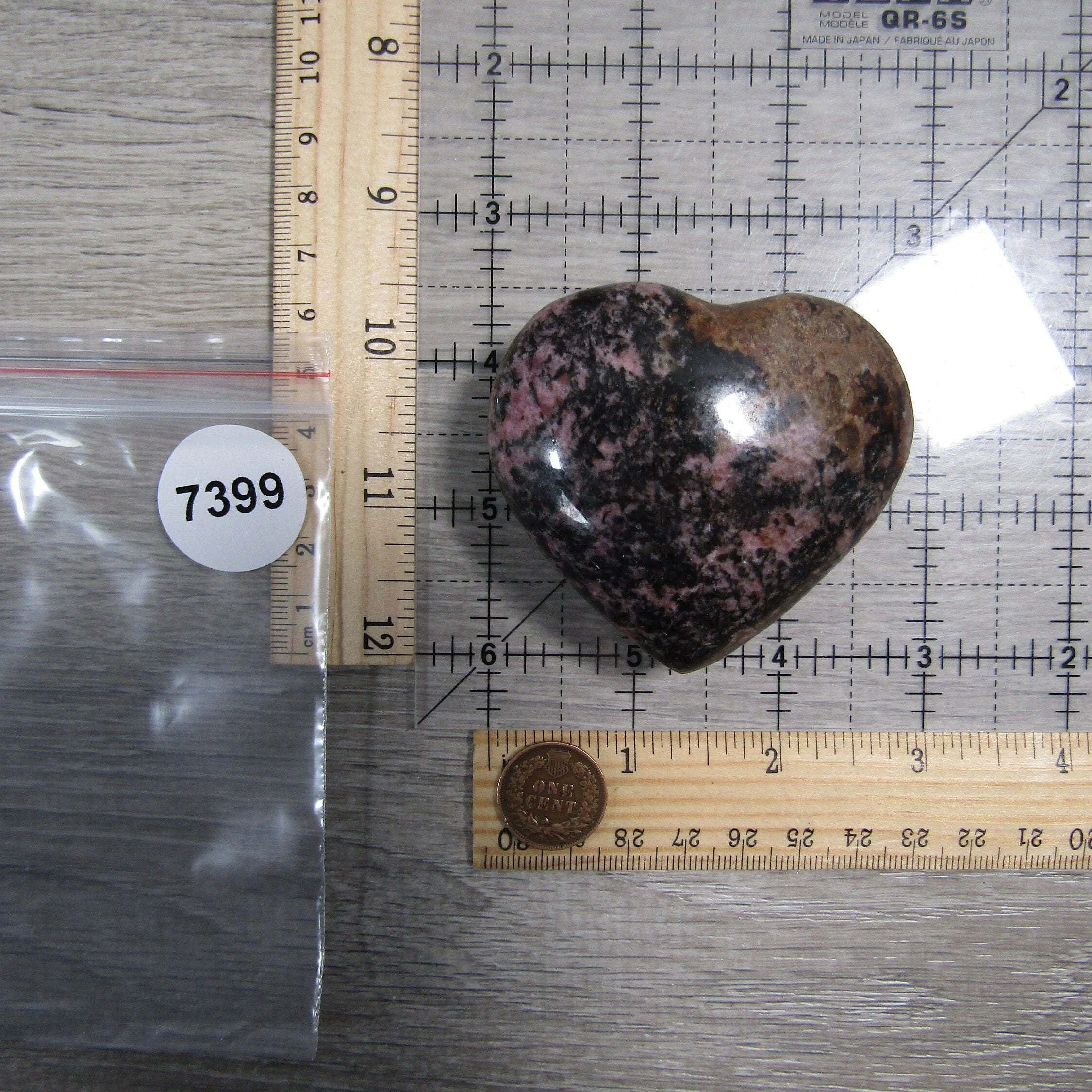 Rhodonite Heart Large Display Size