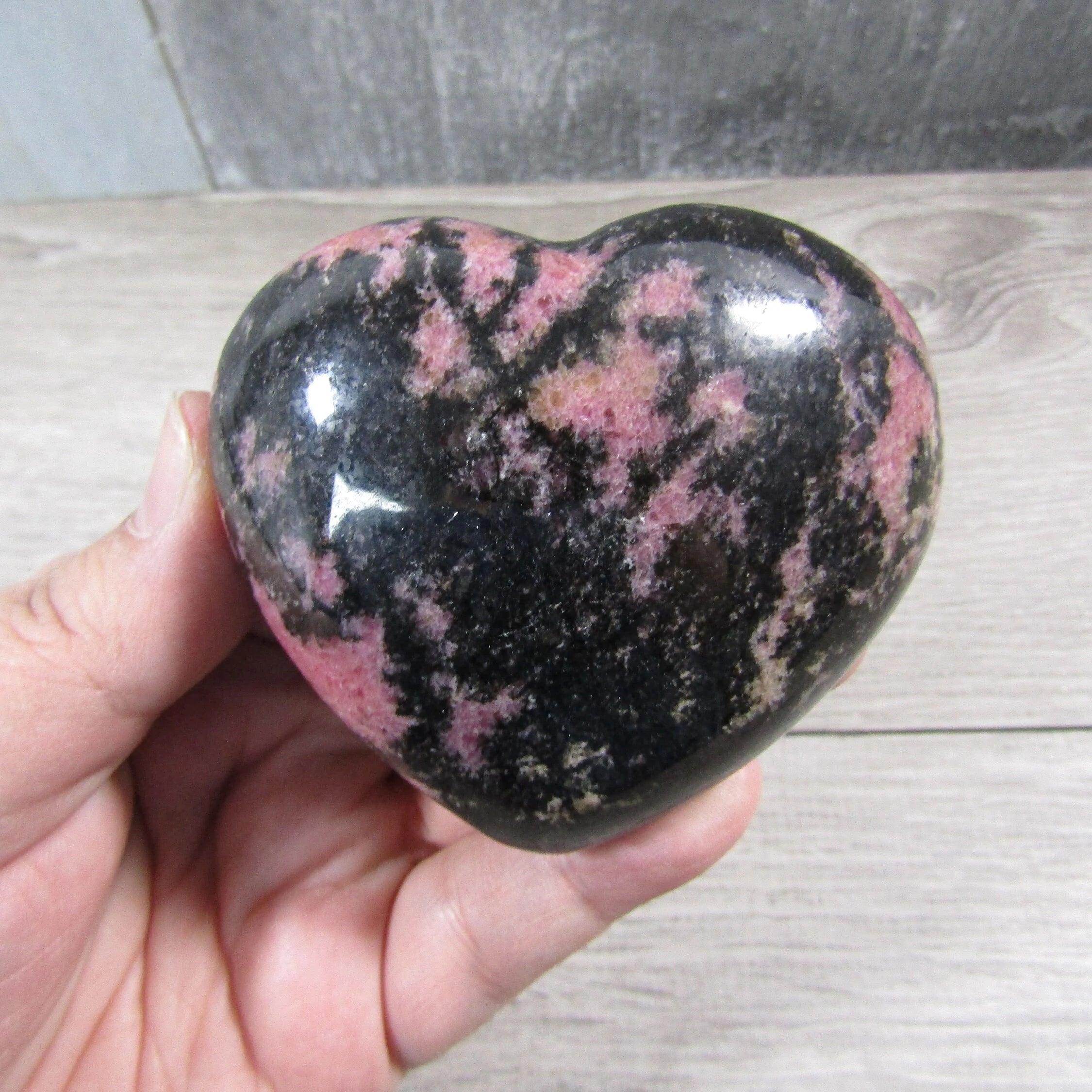 Rhodonite Heart Large Display Size