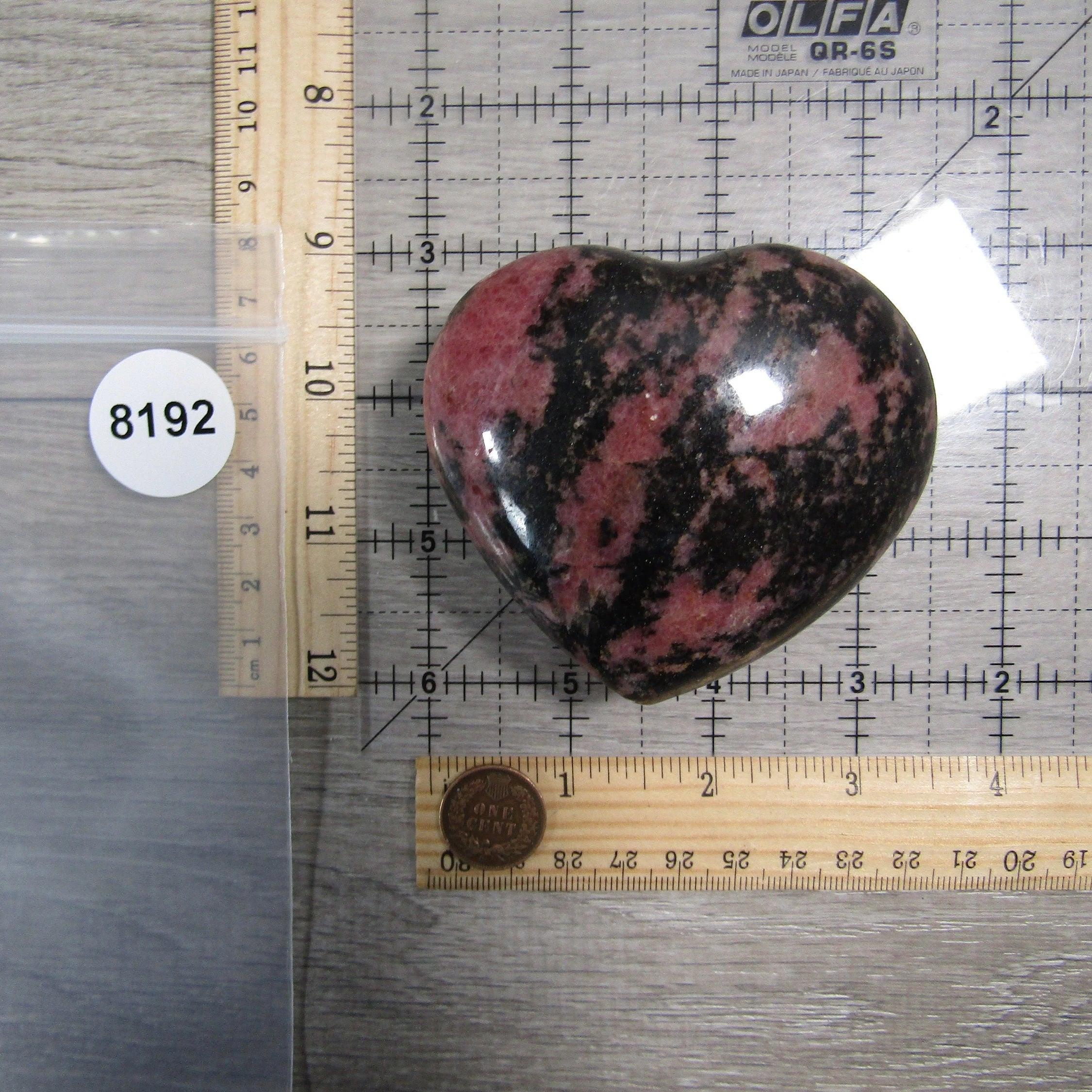 Rhodonite Heart Large Display Size