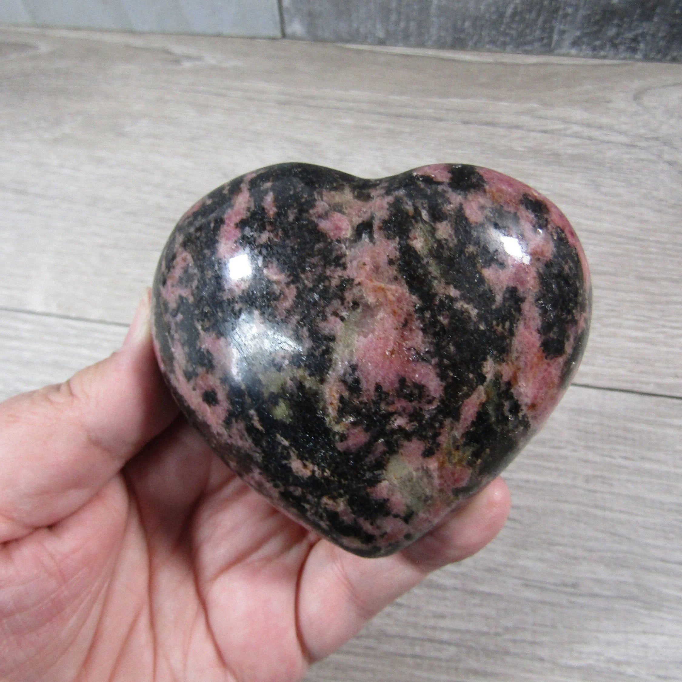 Rhodonite Heart Large Display Size