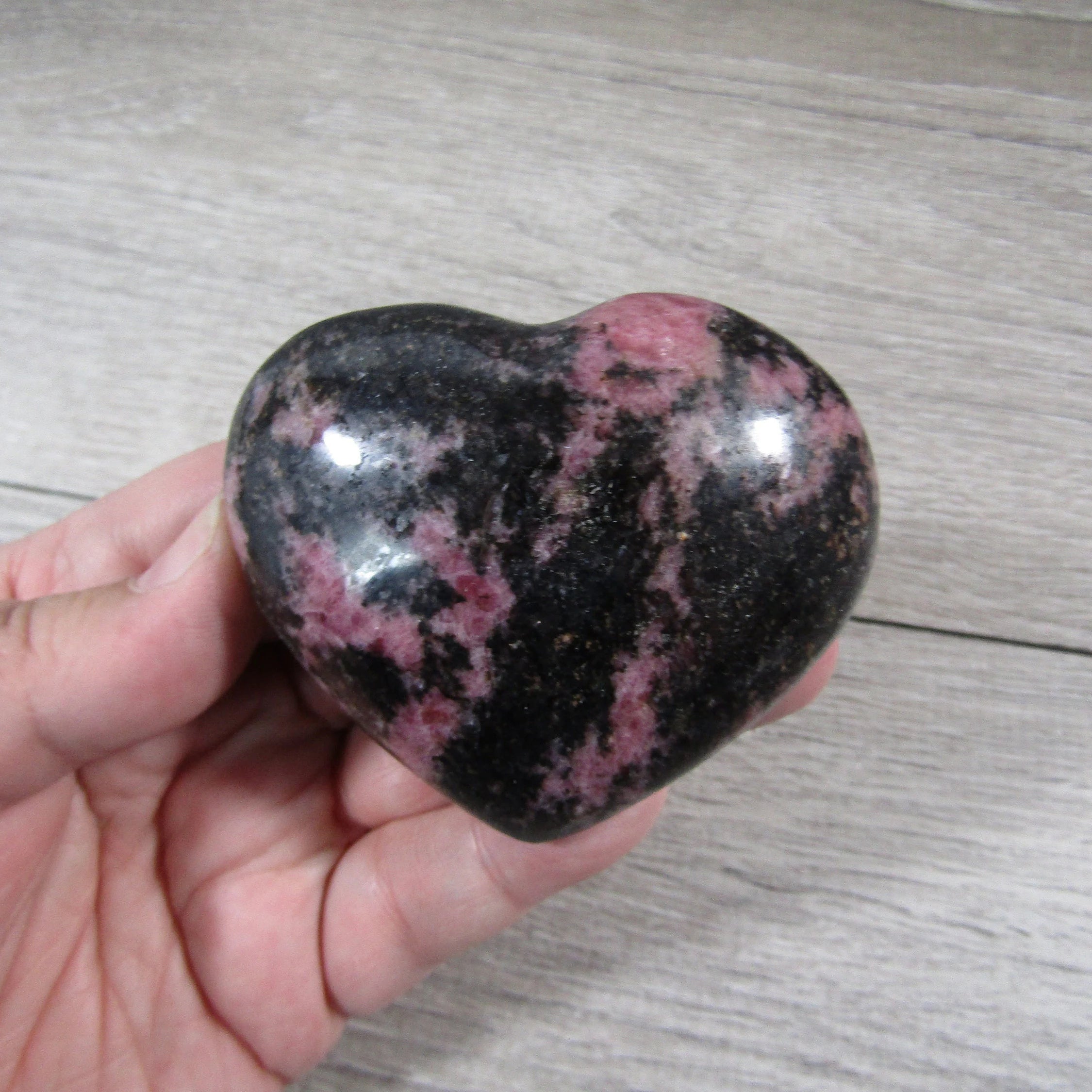 Rhodonite Heart Large Display Size