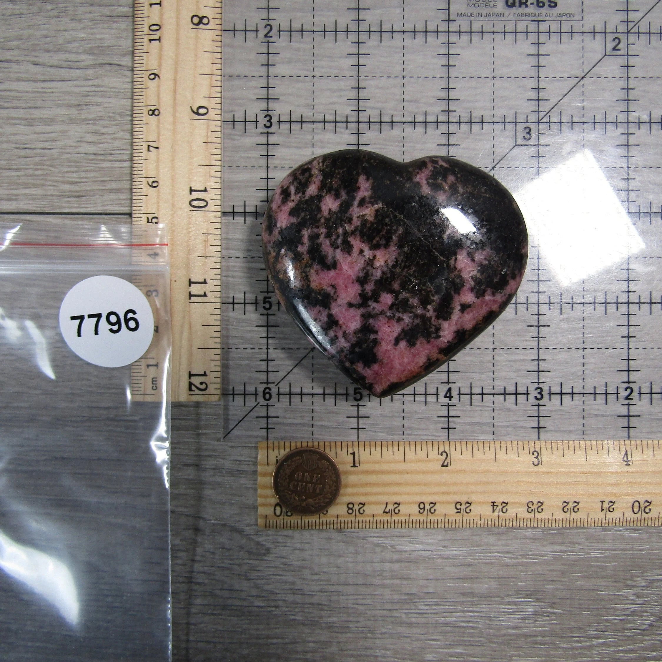 Rhodonite Heart Large Display Size