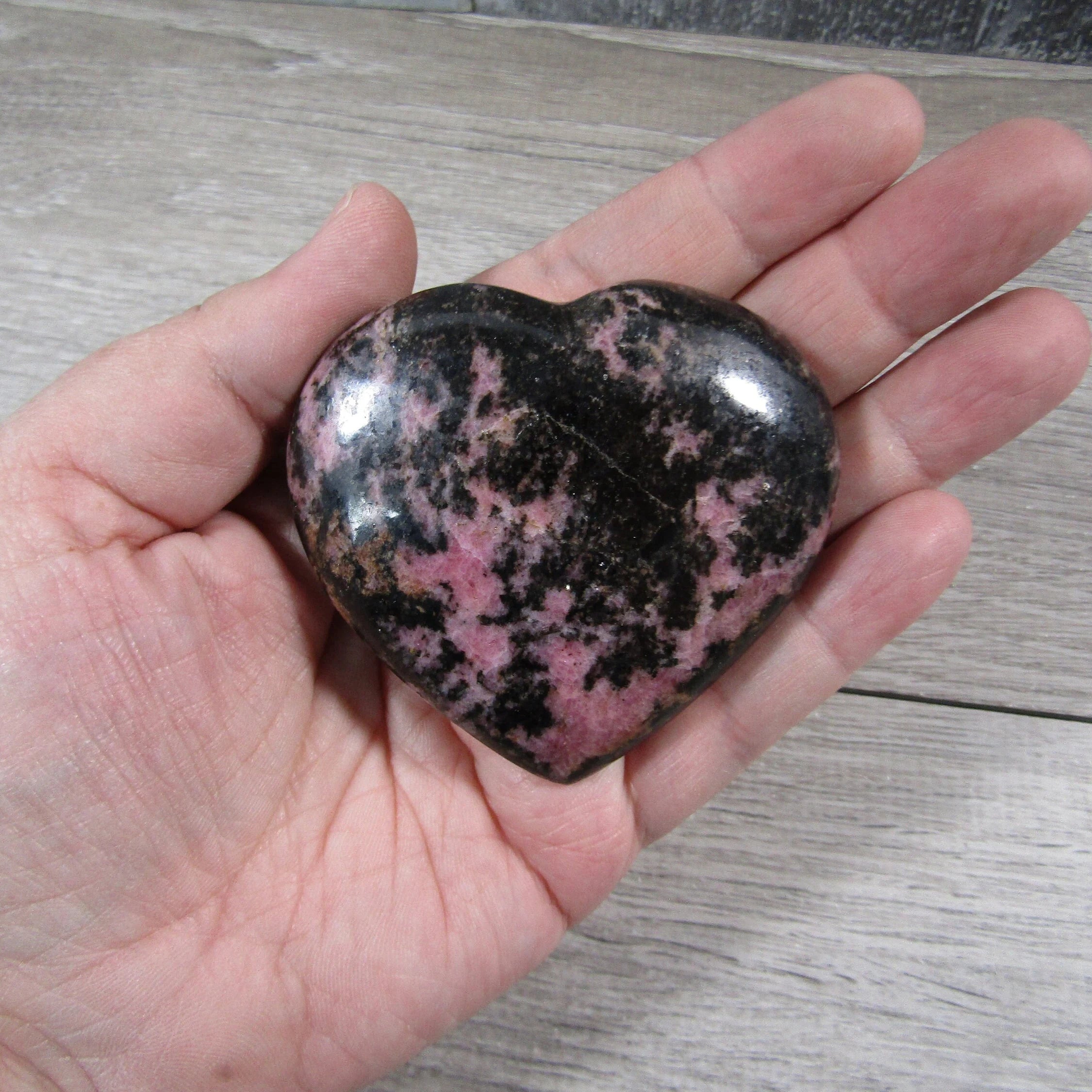 Rhodonite Heart Large Display Size