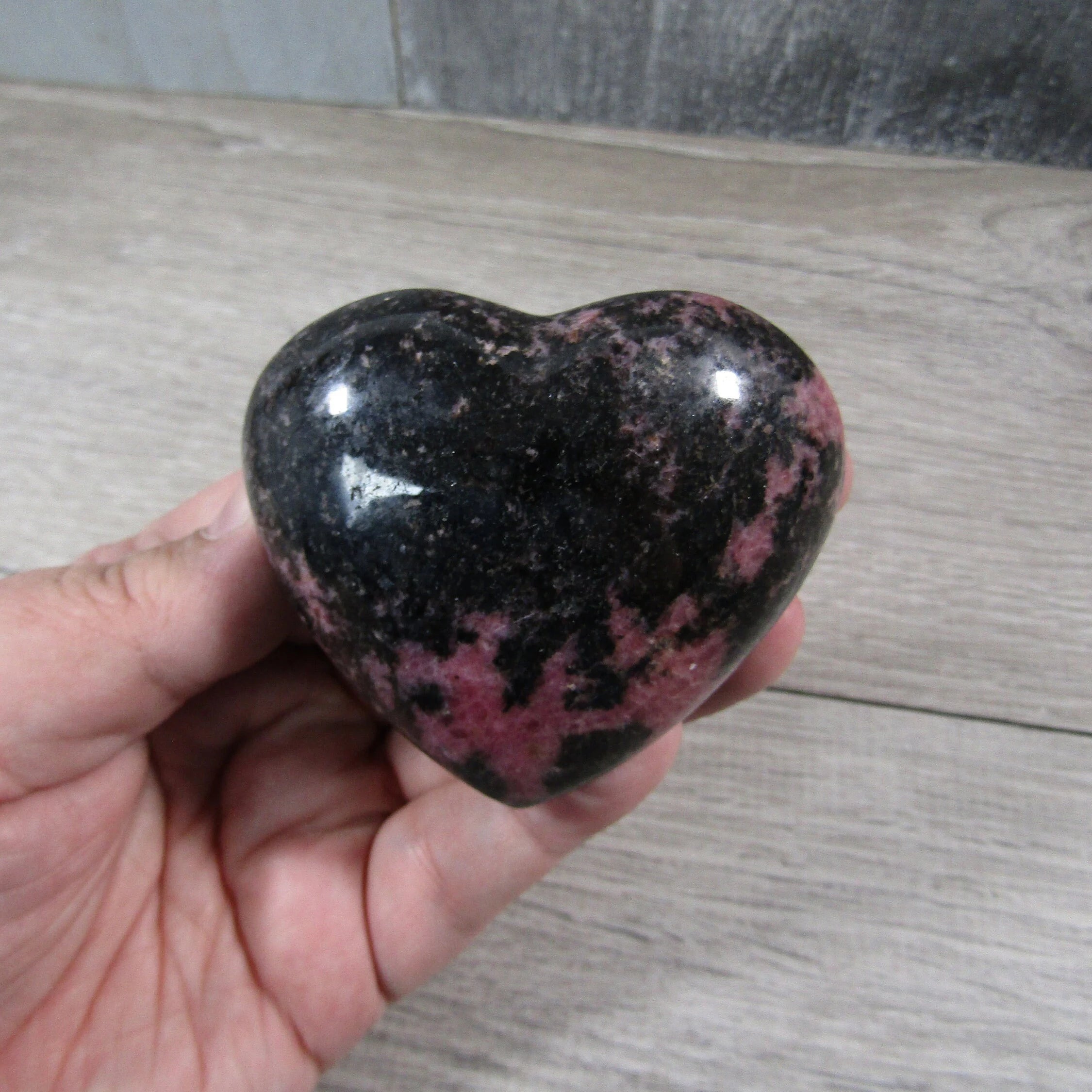 Rhodonite Heart Large Display Size