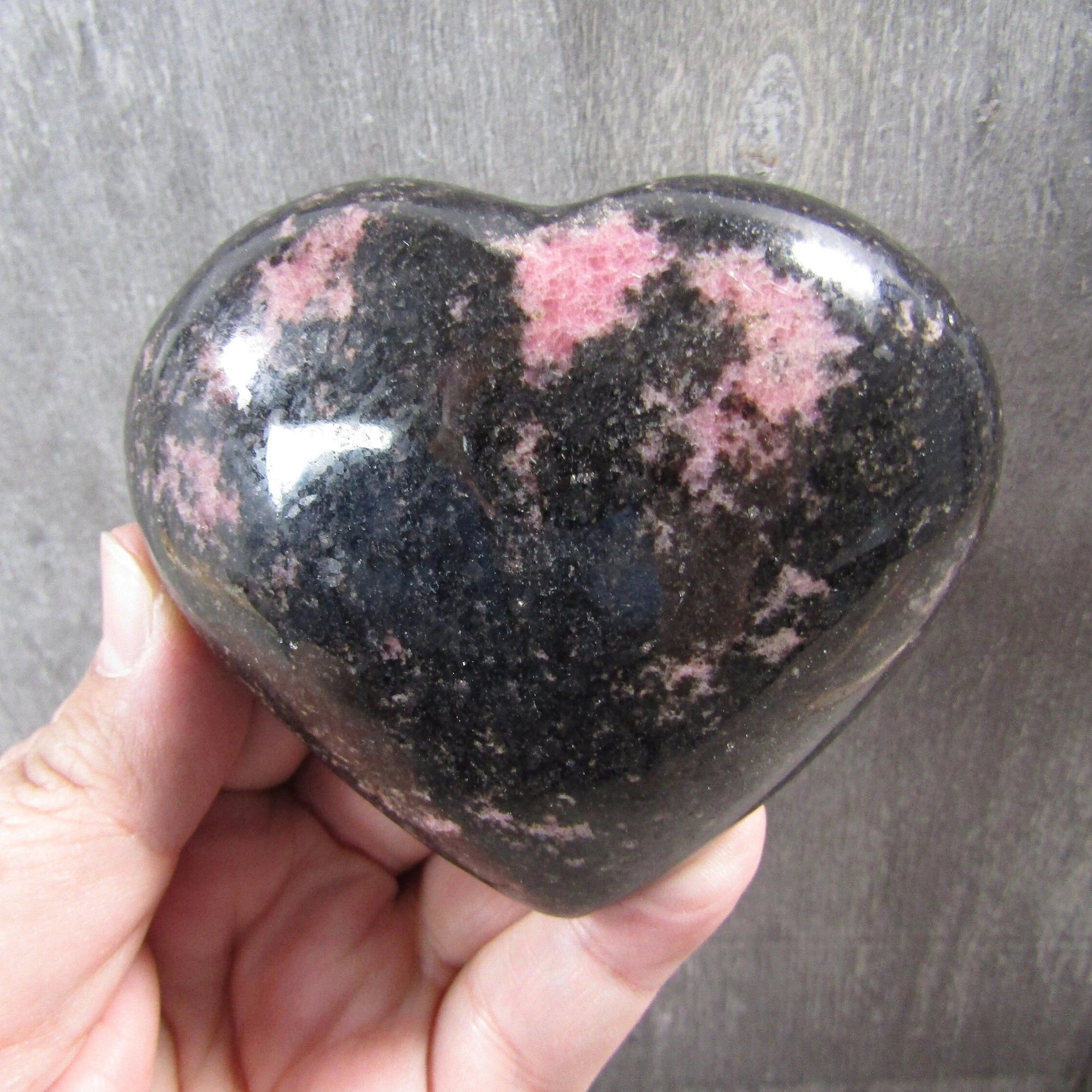 Rhodonite Heart Large Display Size