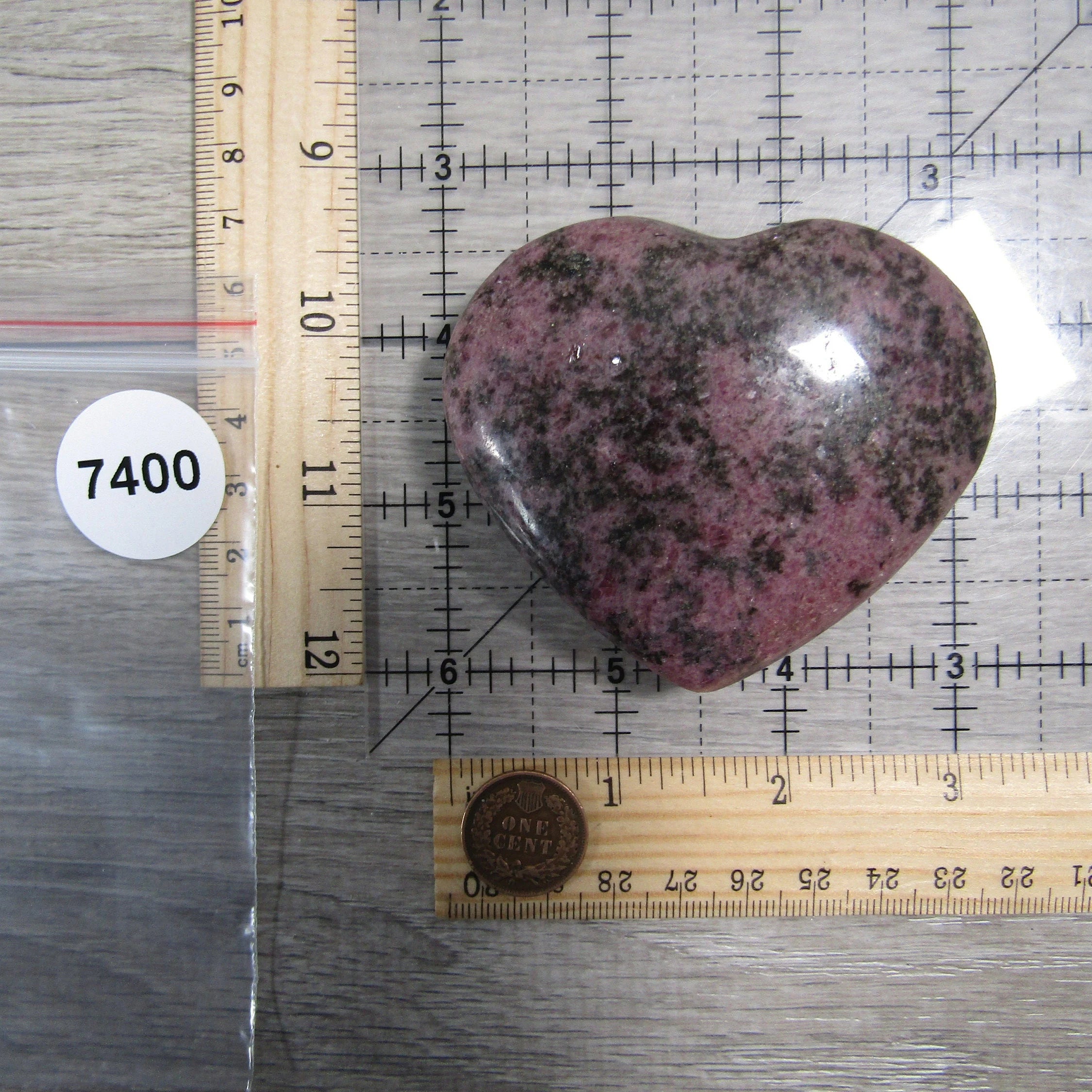 Rhodonite Heart Large Display Size