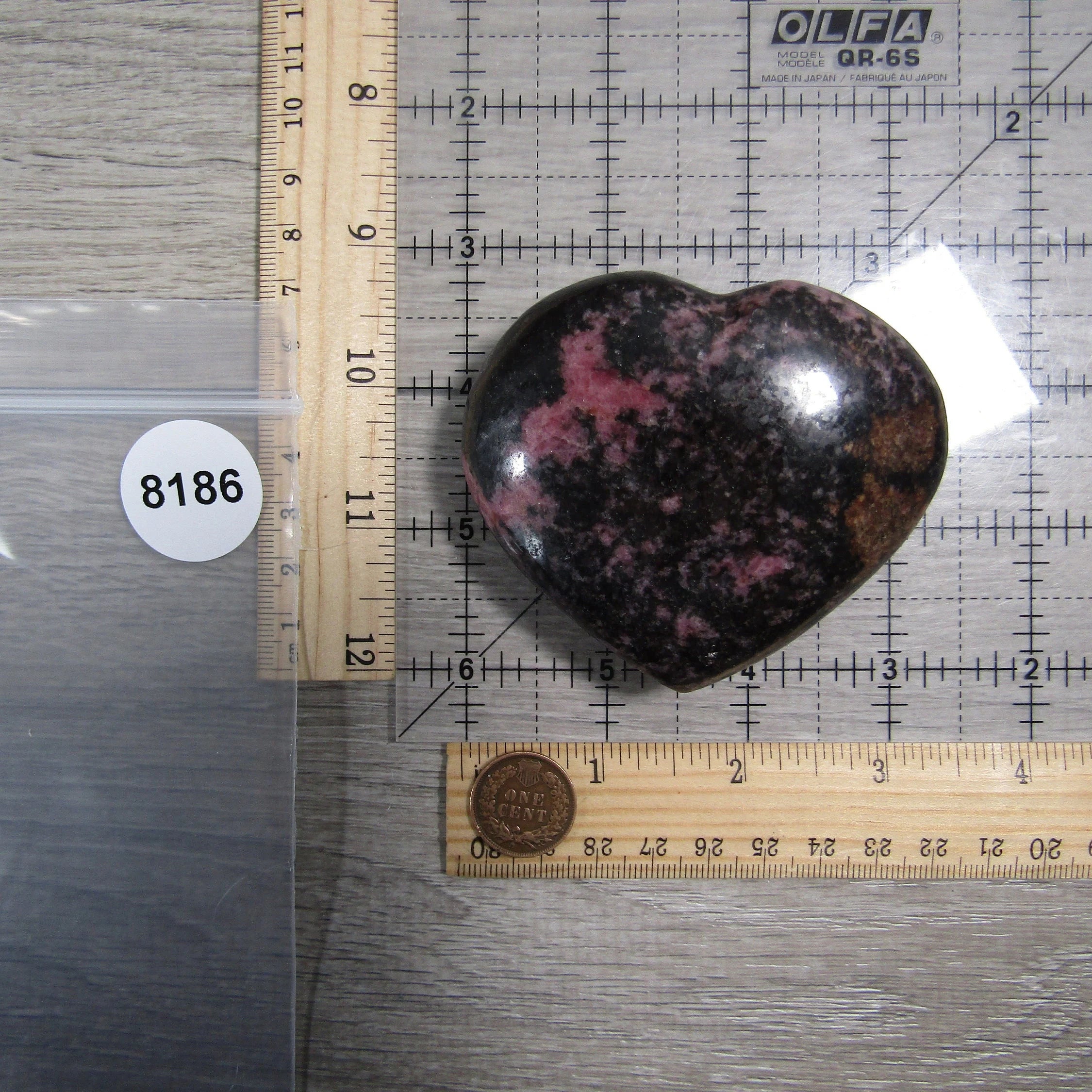 Rhodonite Heart Large Display Size