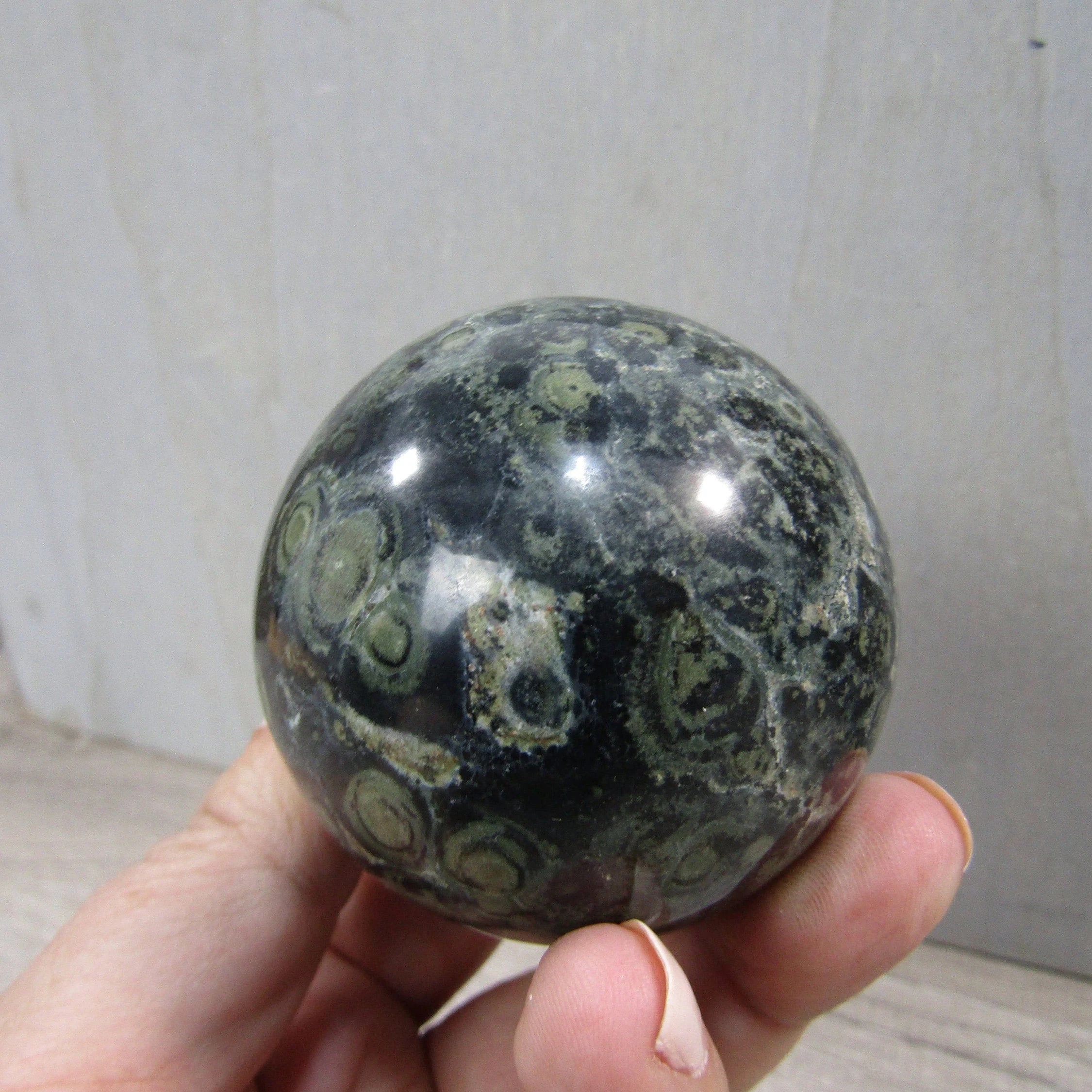 Kambaba Jasper Sphere Large Display Size