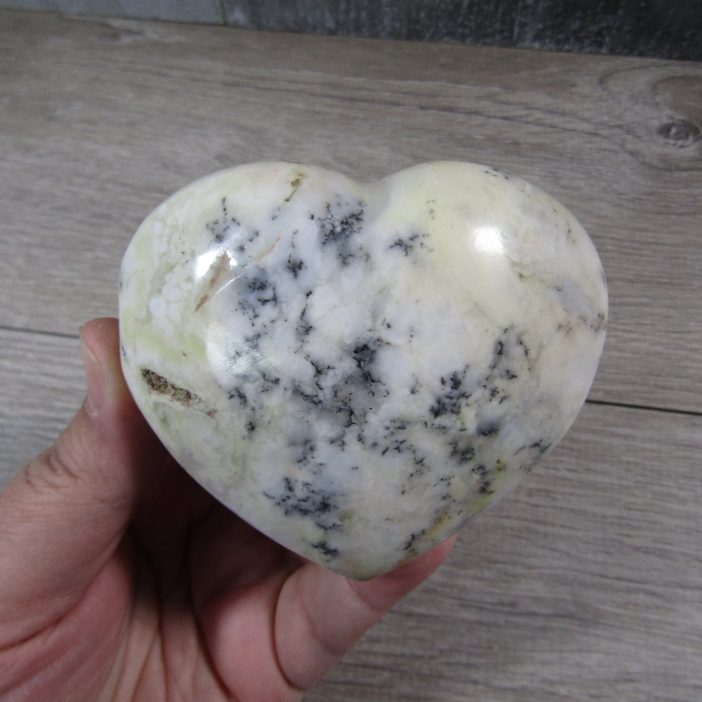 Dendritic Agate/Opal Heart Large Display Size