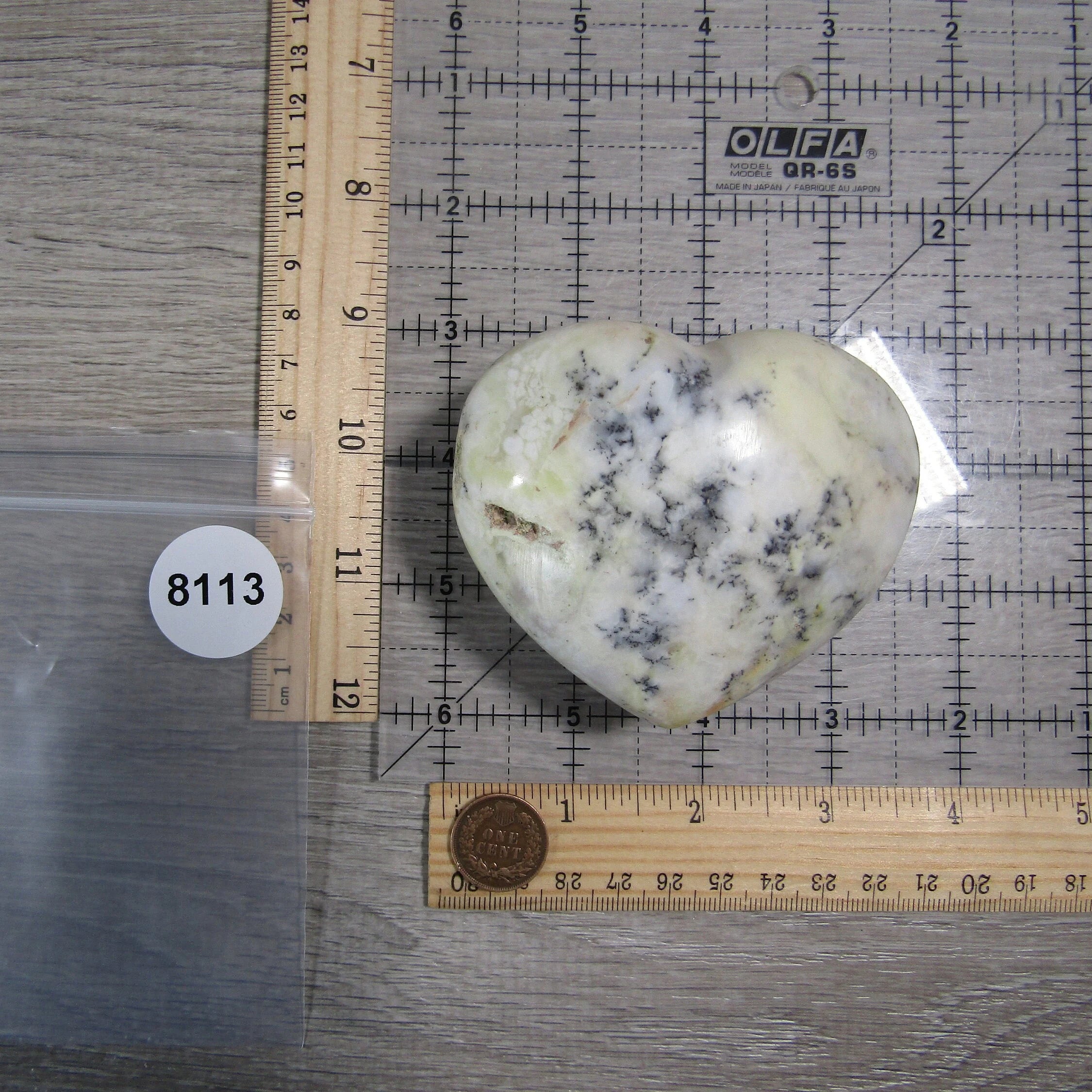 Dendritic Agate/Opal Heart Large Display Size