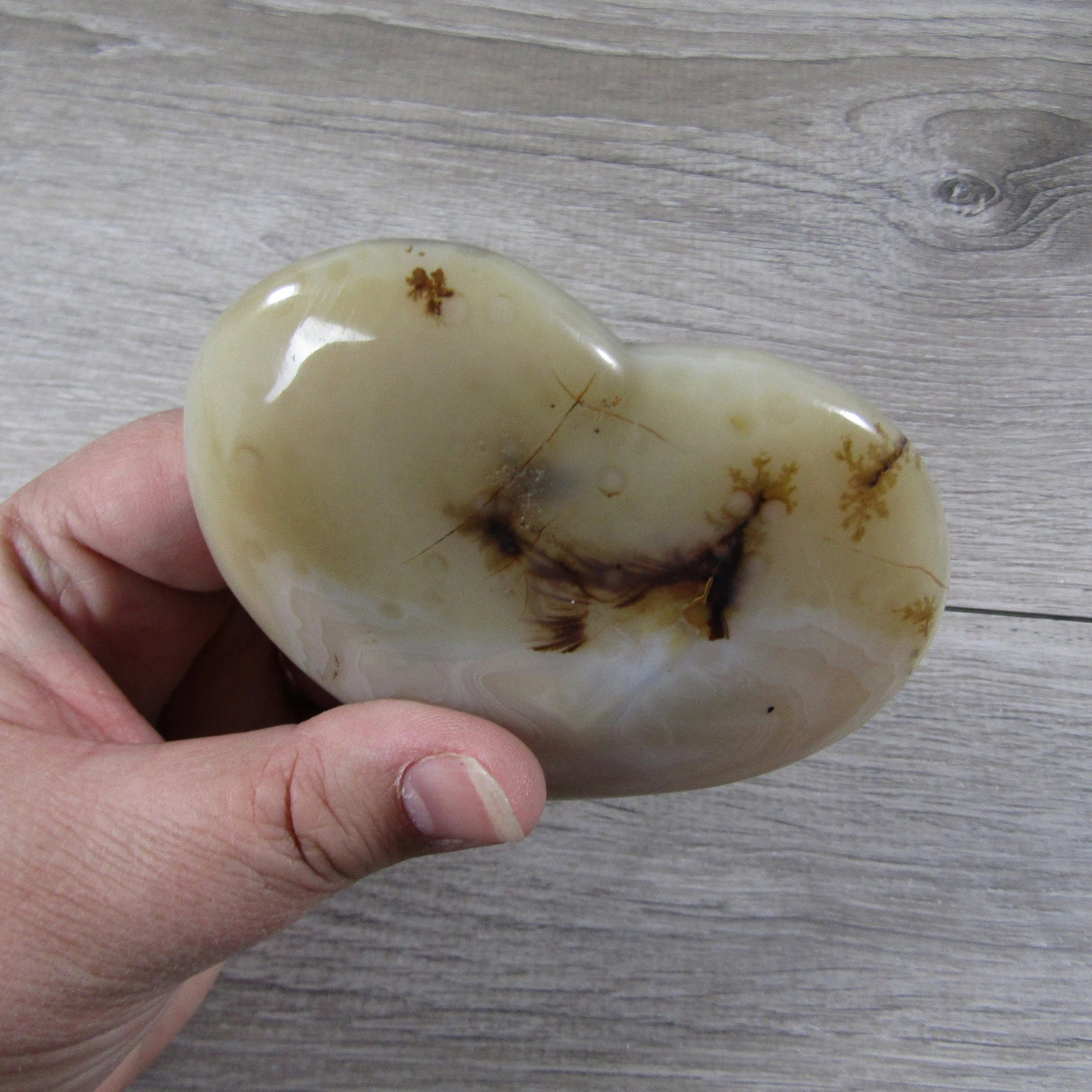 Dendritic Agate/Opal Heart Large Display Size