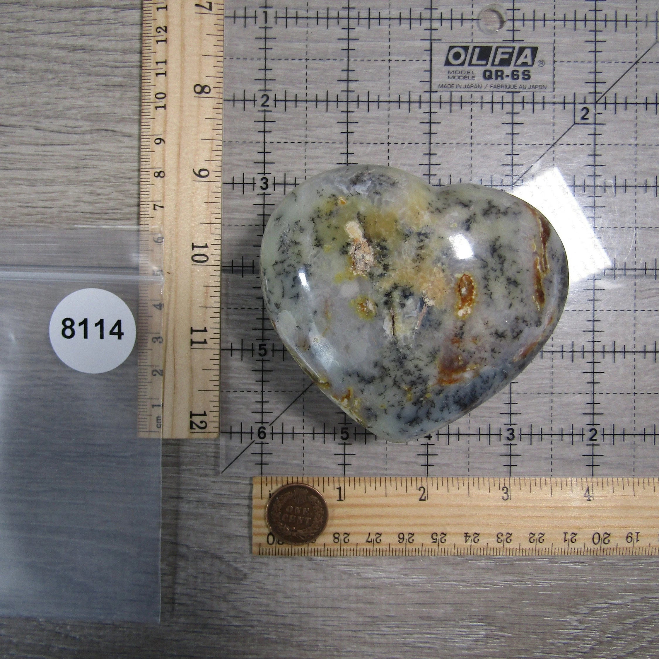 Dendritic Agate/Opal Heart Large Display Size