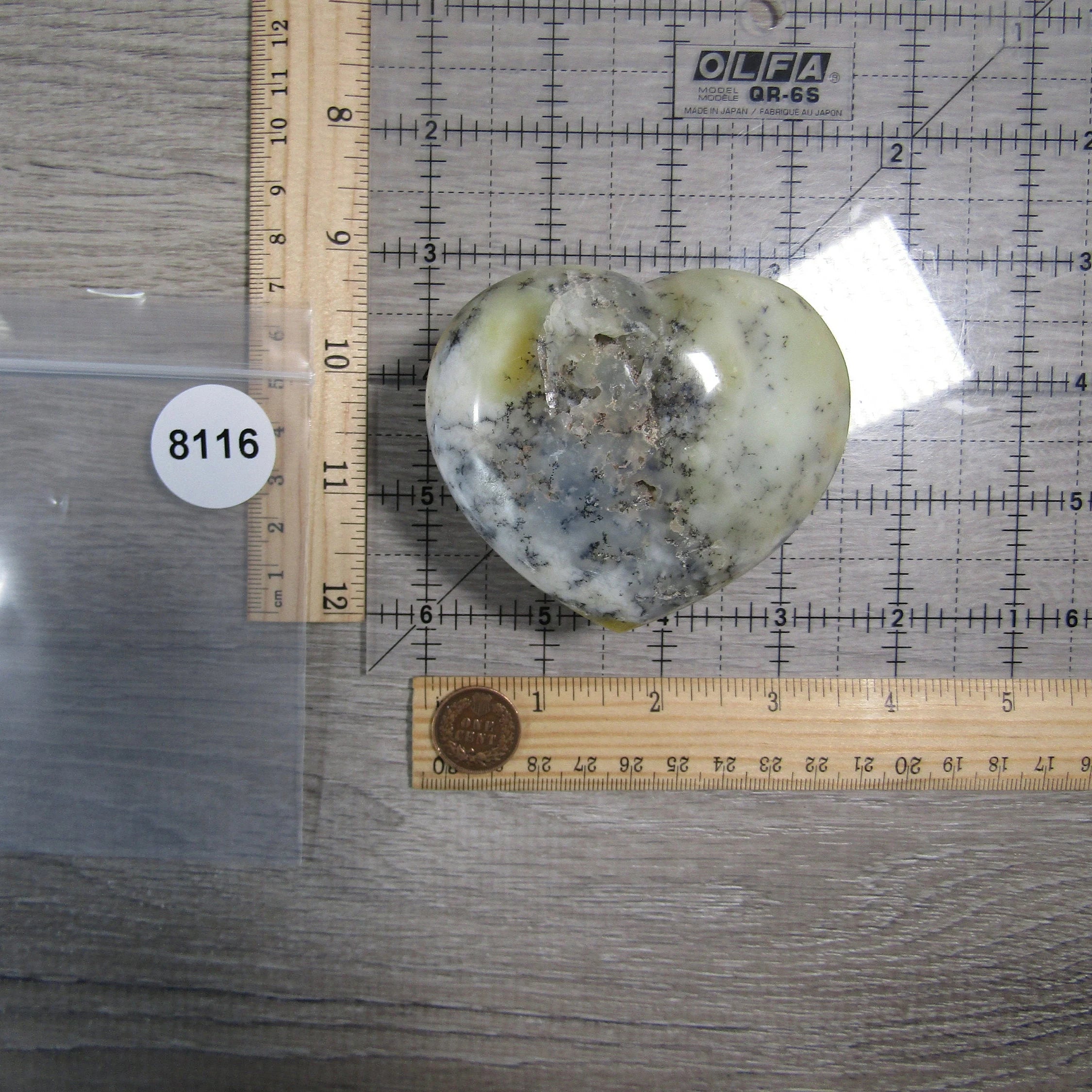 Dendritic Agate/Opal Heart Large Display Size