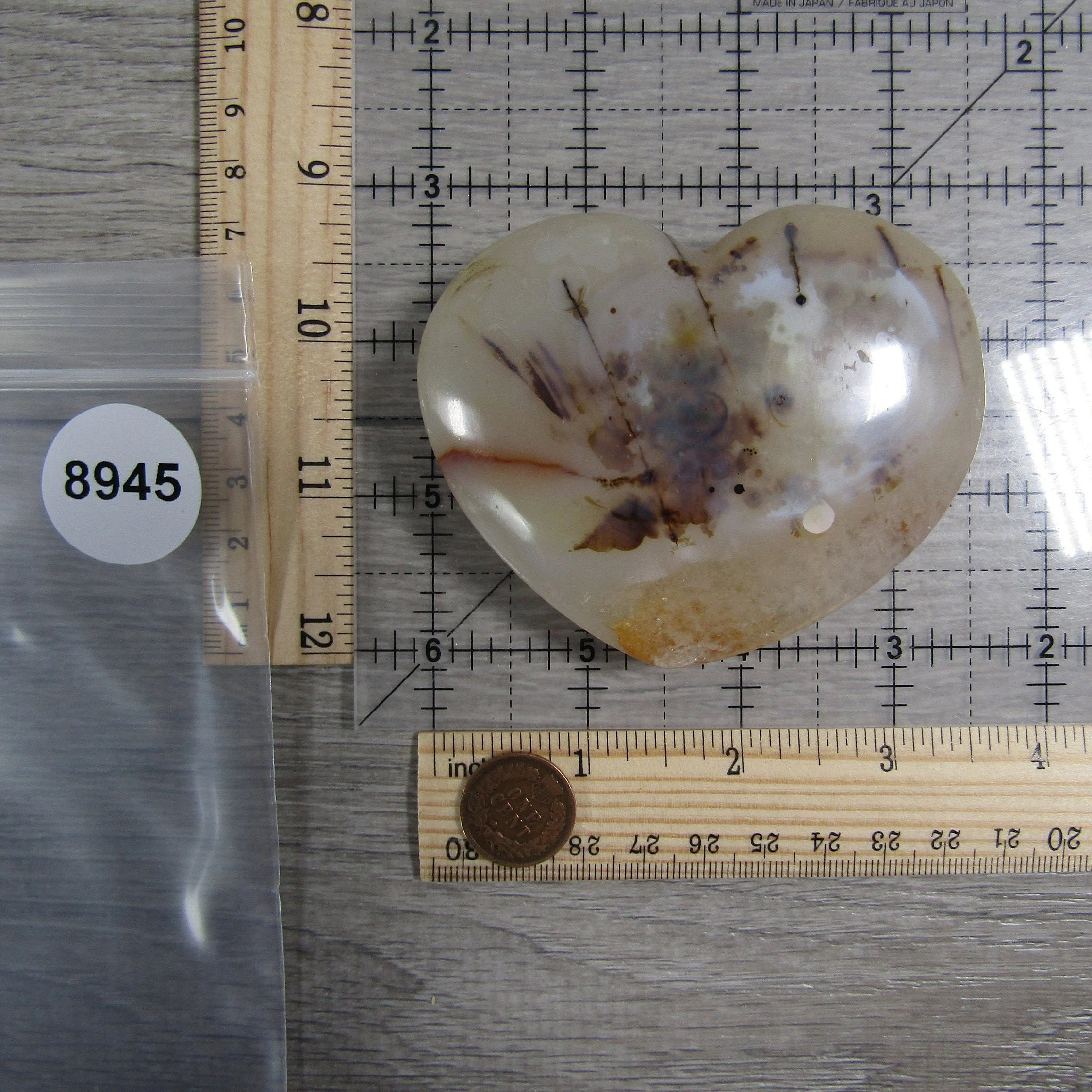 Dendritic Agate/Opal Heart Large Display Size