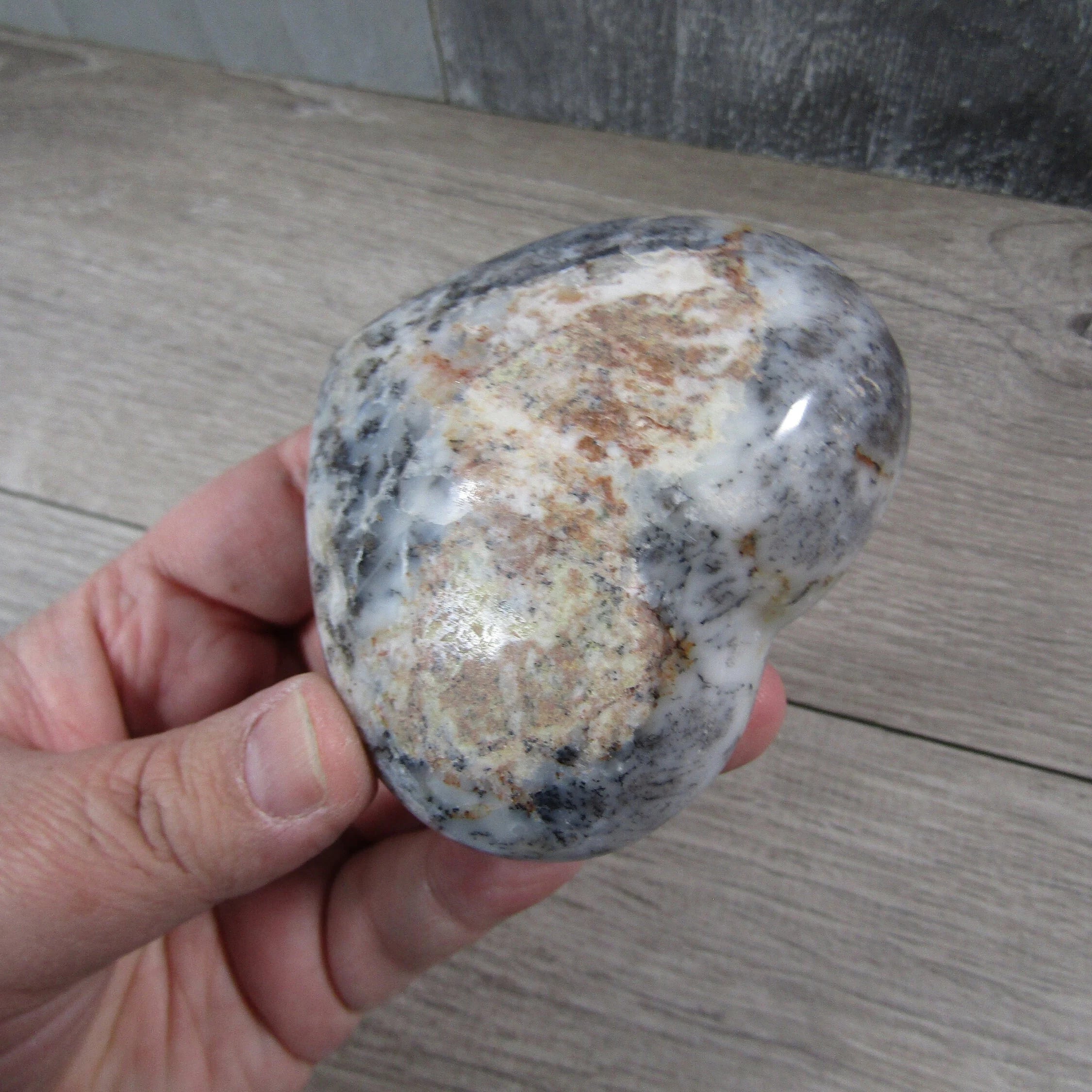 Dendritic Agate/Opal Heart Large Display Size