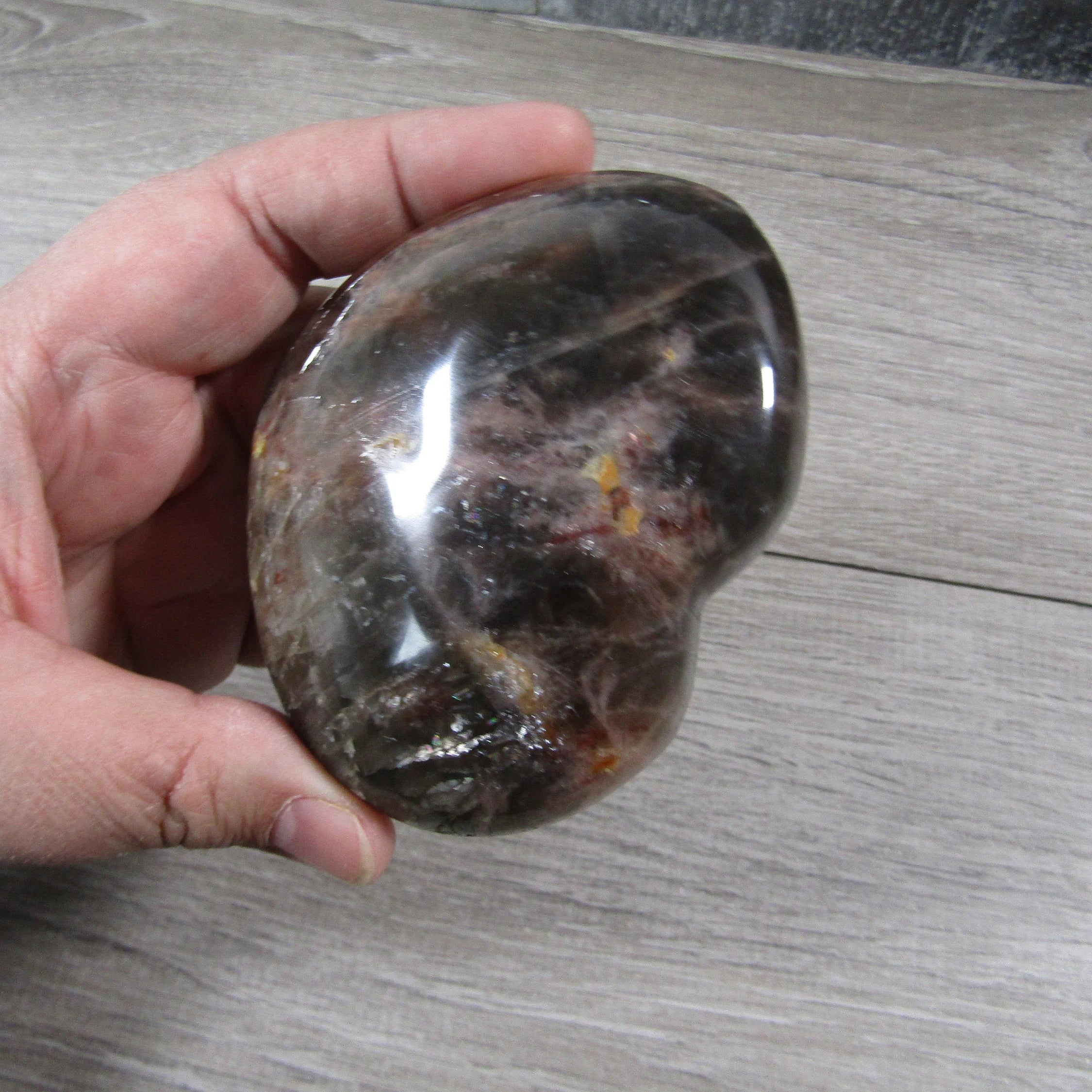 Black Moonstone Hearts Large Display Size