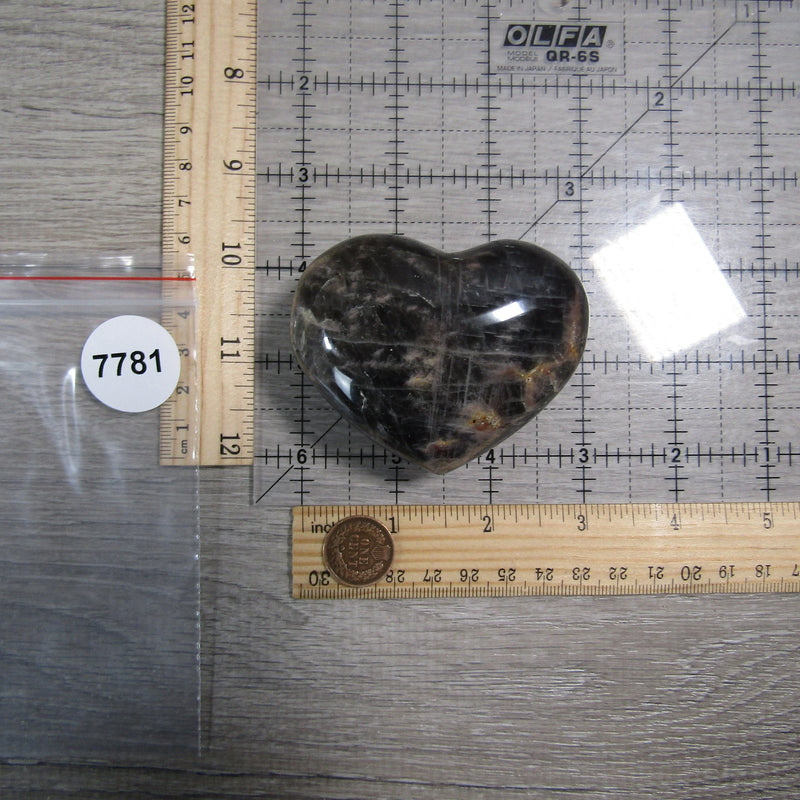 Black Moonstone Hearts Large Display Size