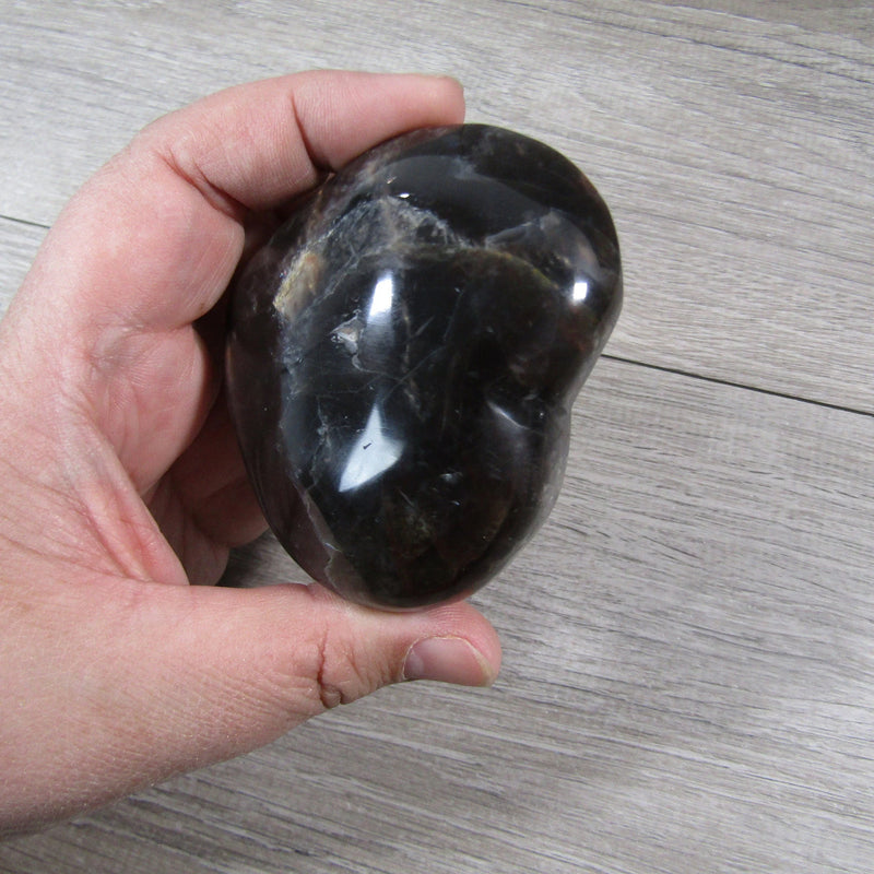 Black Moonstone Hearts Large Display Size