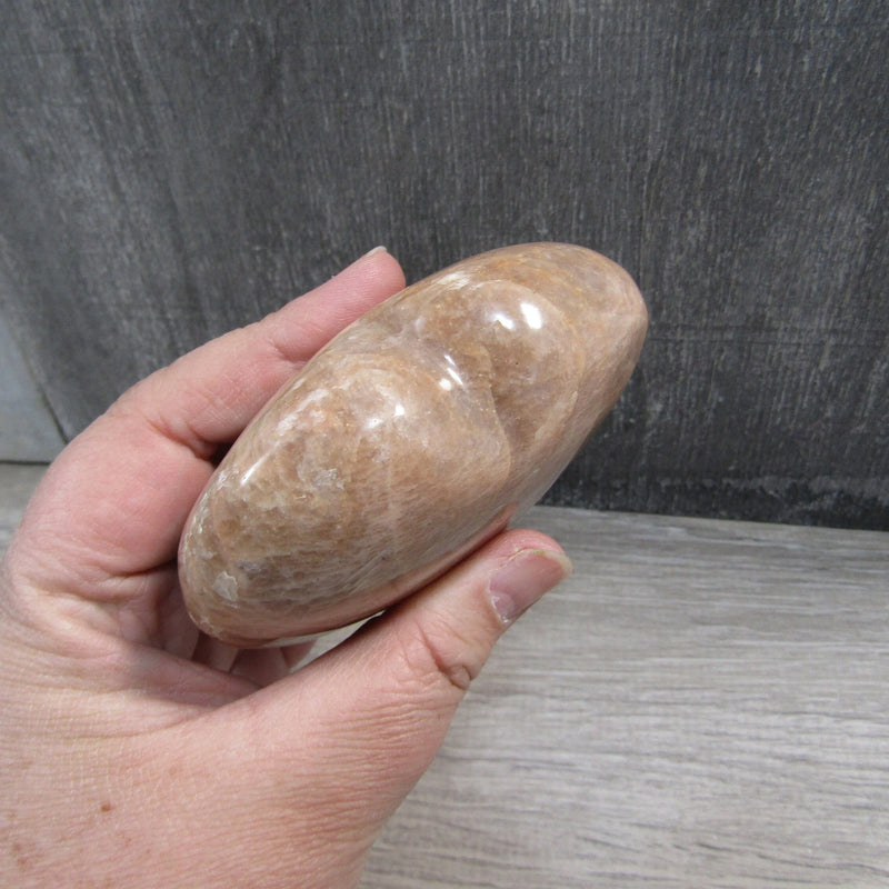 Peach Moonstone Heart Large Display Size