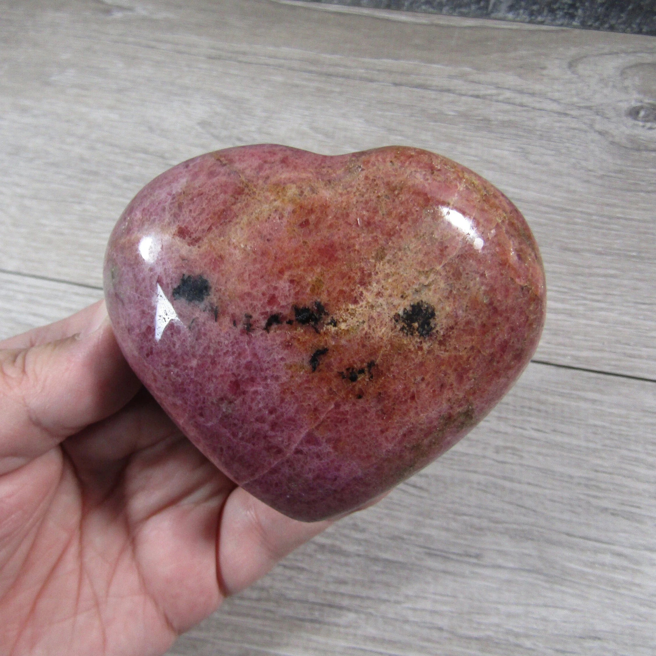 Rhodonite Heart Large Display Size