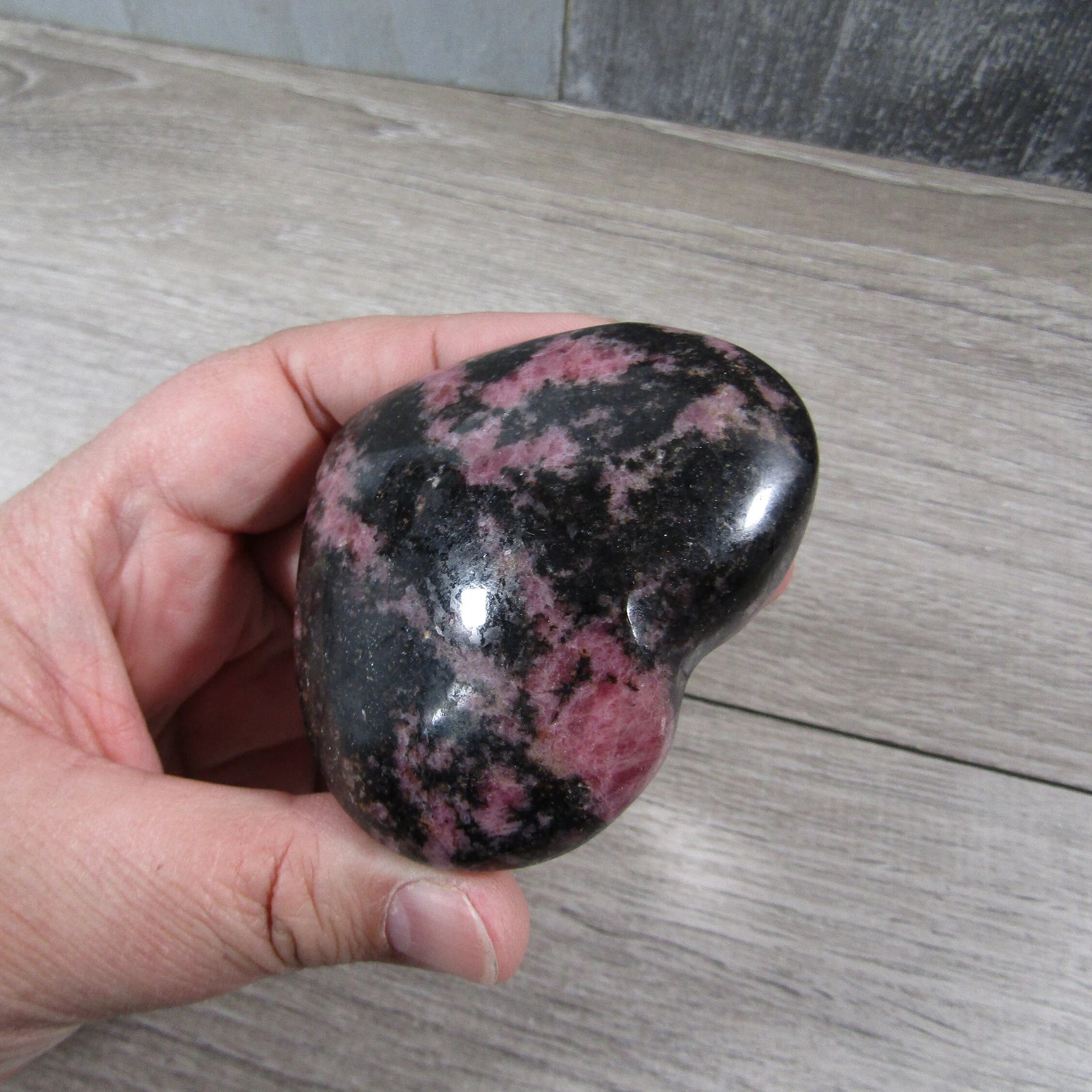 Rhodonite Heart Large Display Size