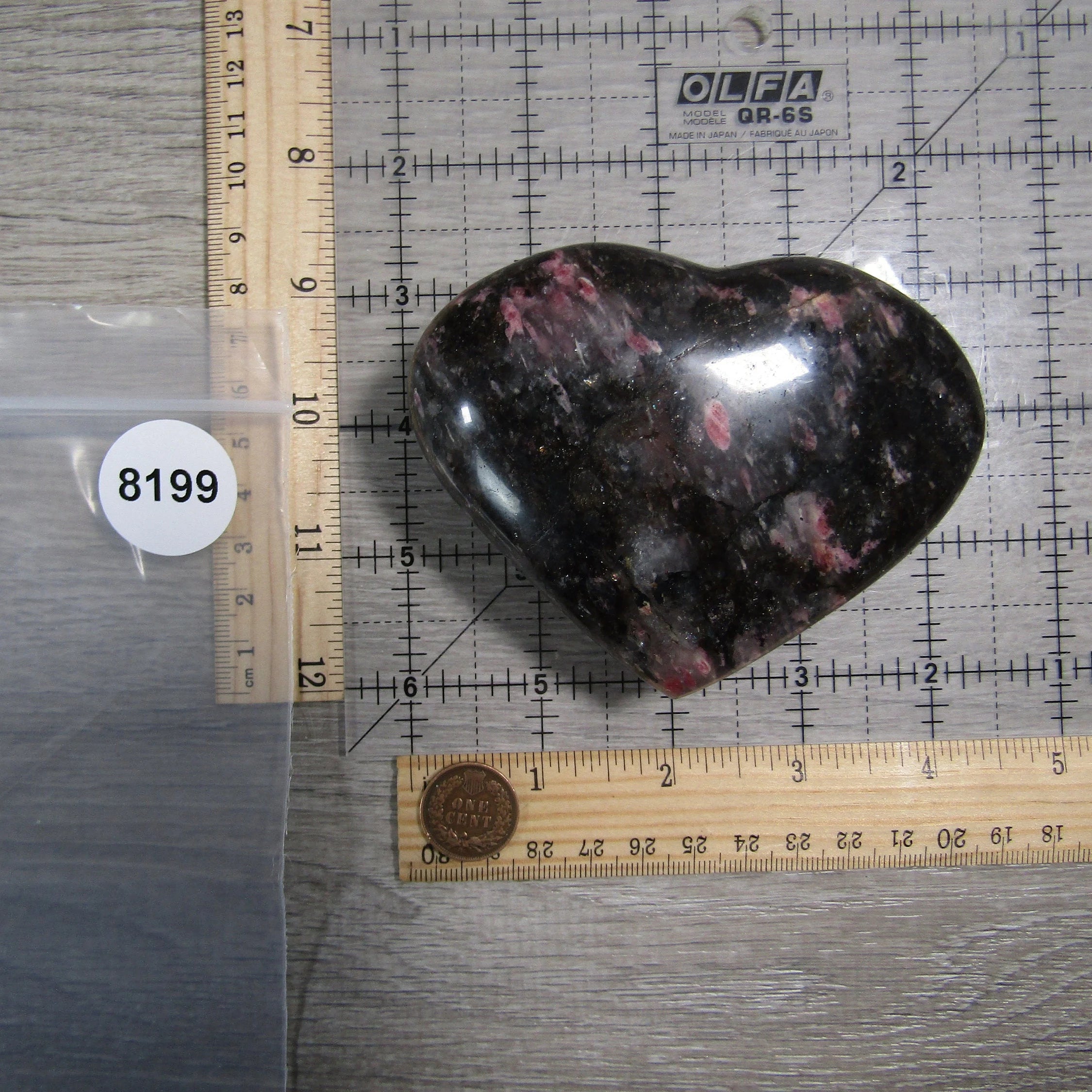 Rhodonite Heart Large Display Size