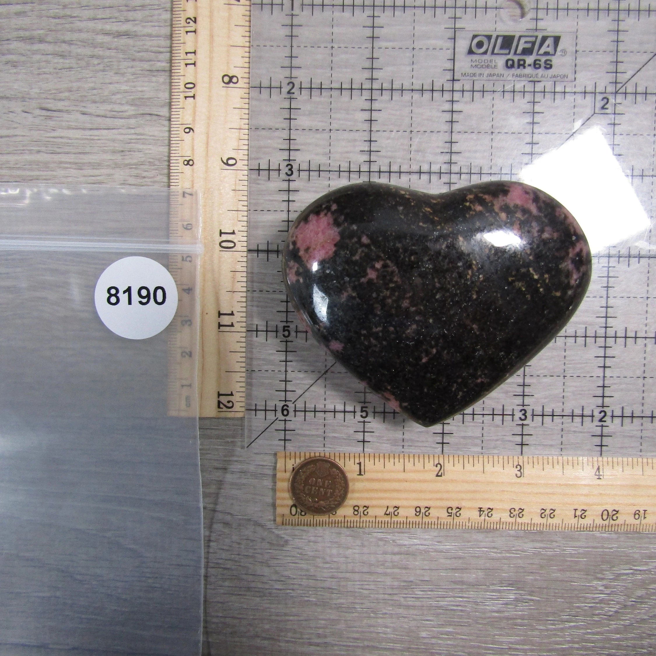 Rhodonite Heart Large Display Size