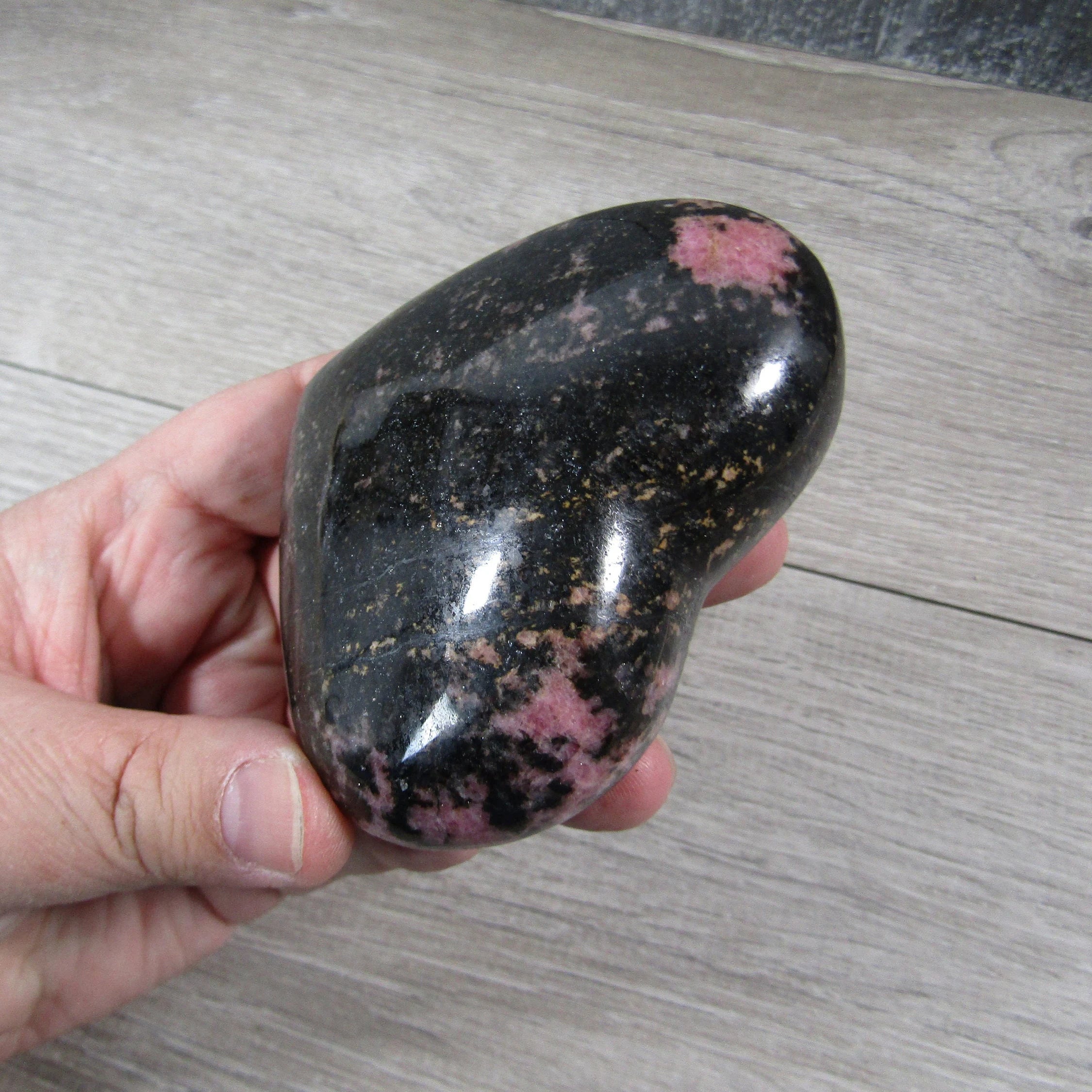 Rhodonite Heart Large Display Size