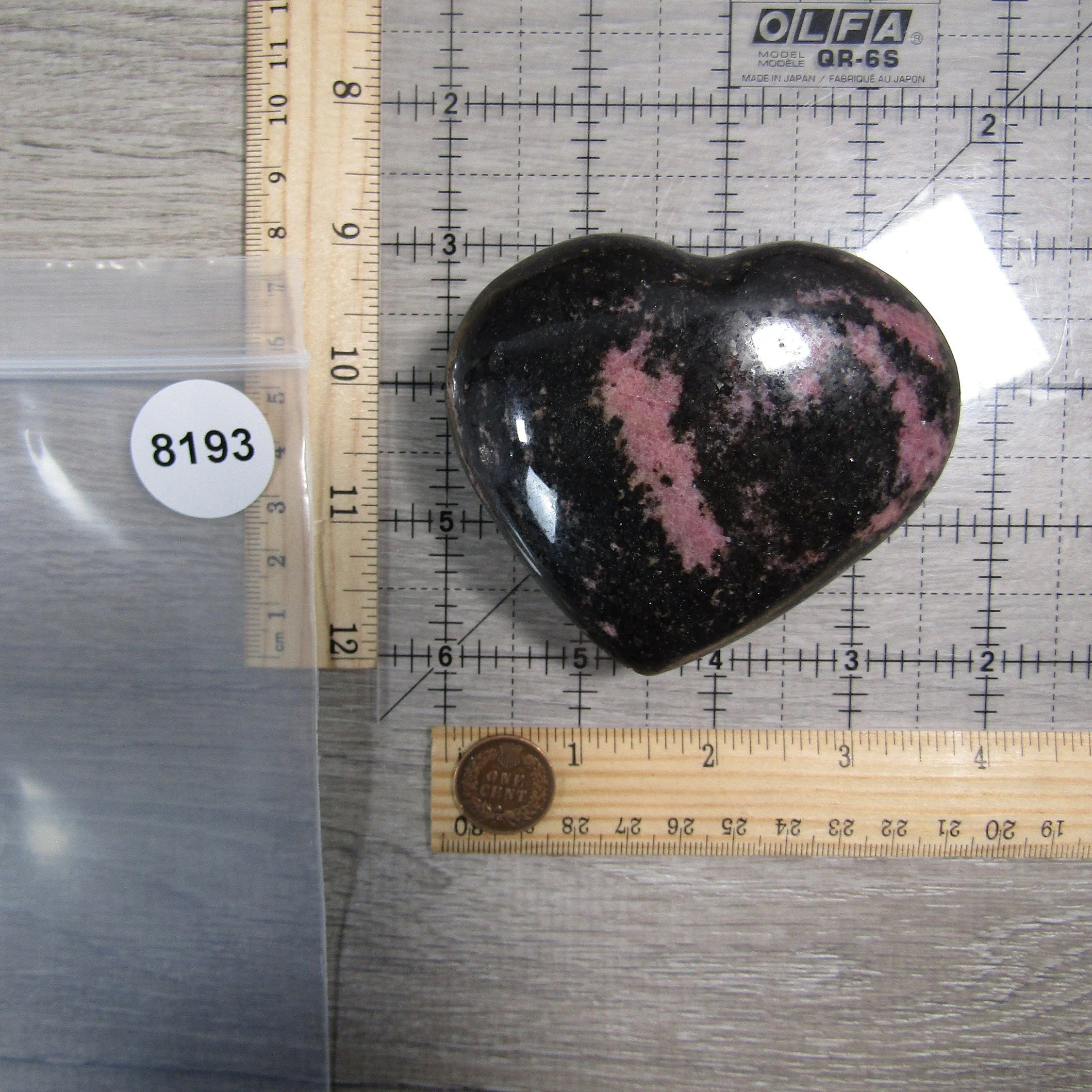 Rhodonite Heart Large Display Size