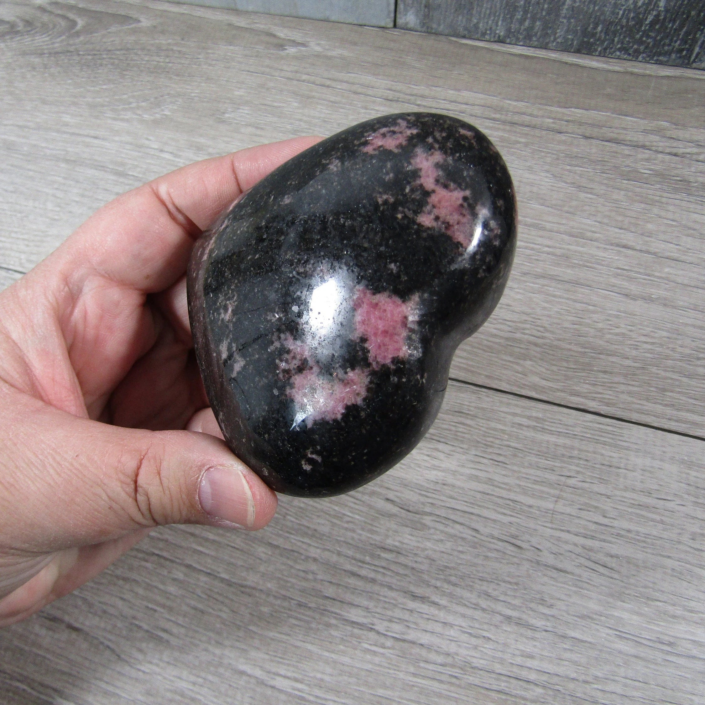 Rhodonite Heart Large Display Size