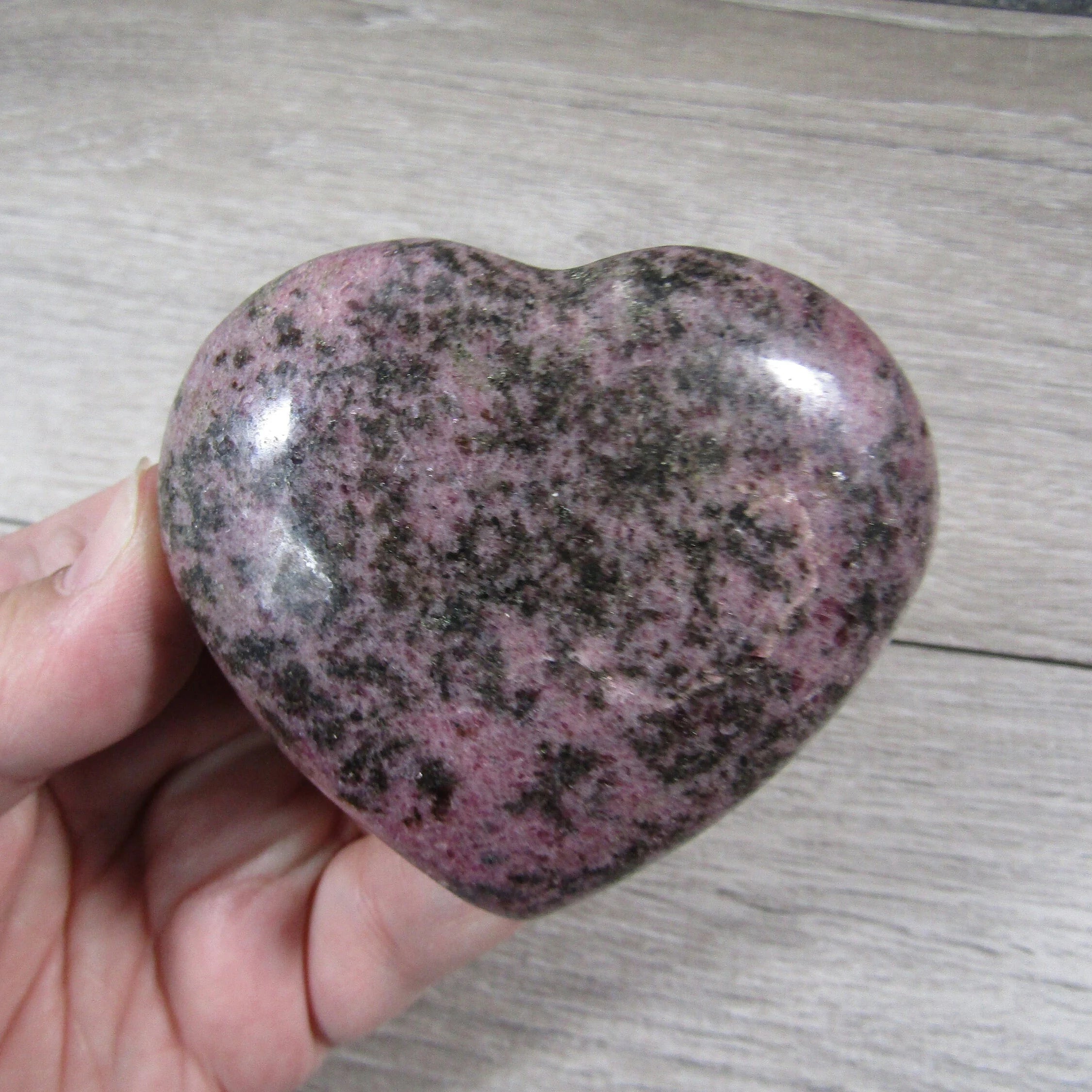 Rhodonite Heart Large Display Size