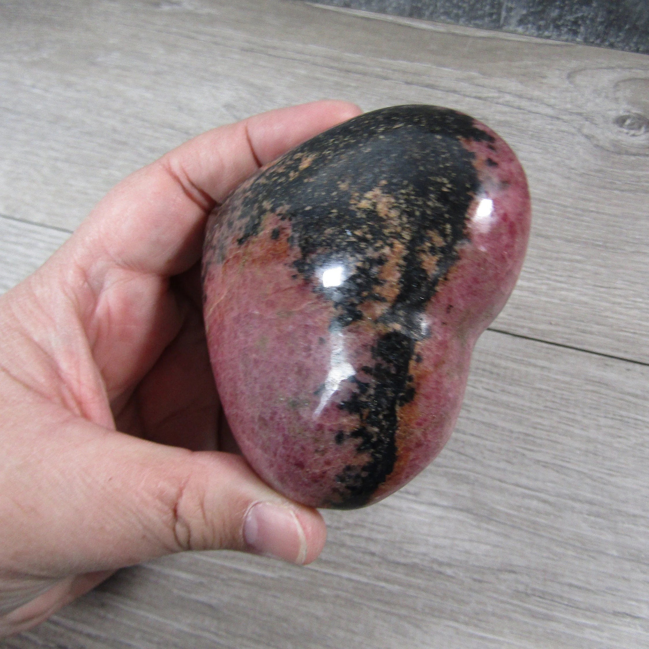 Rhodonite Heart Large Display Size