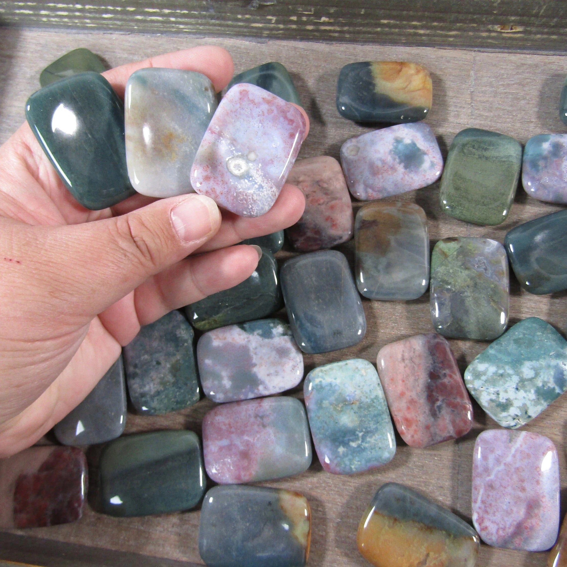 moss agate worry stones for tasks