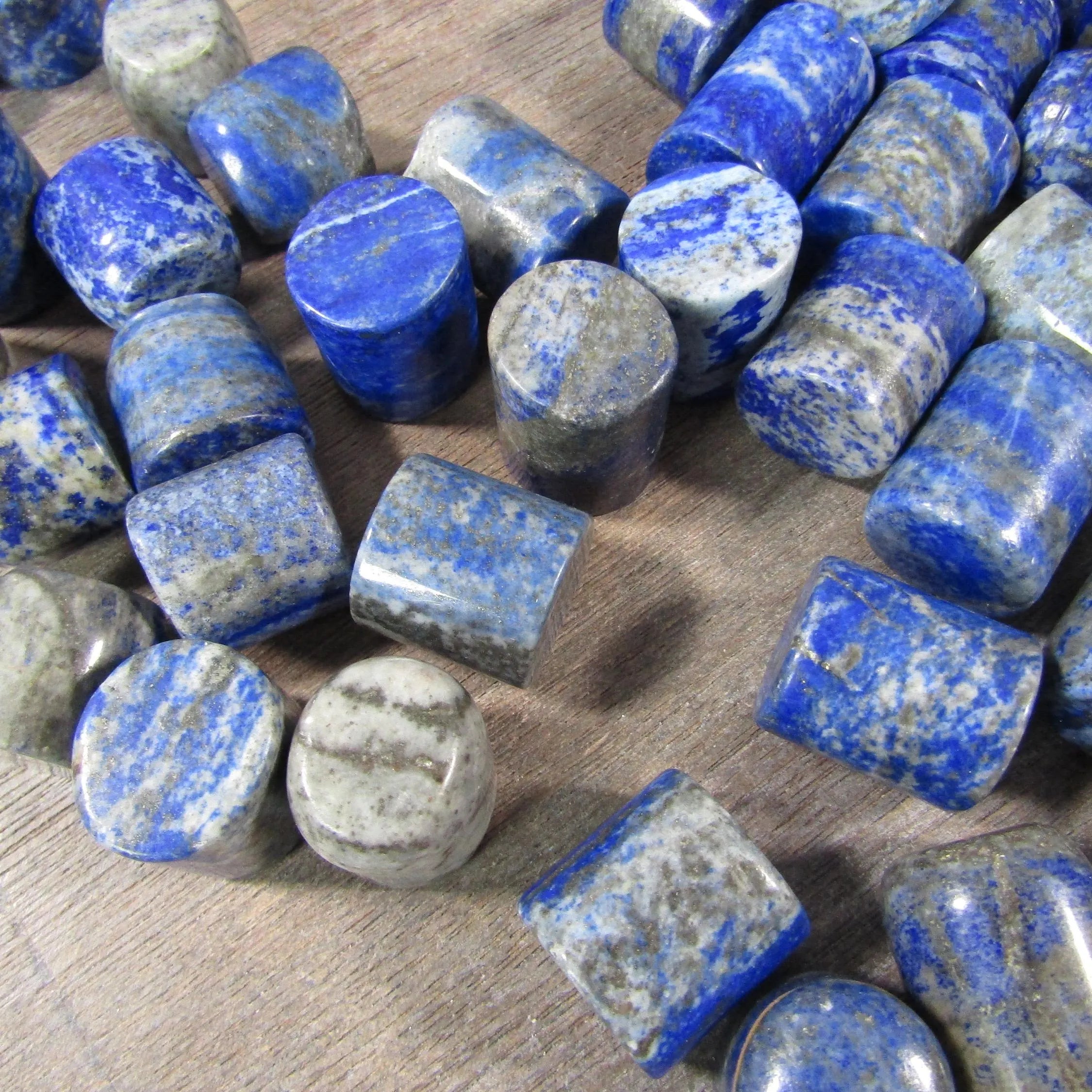 Lapis lazuli cylinder for meditation and crystal healing.