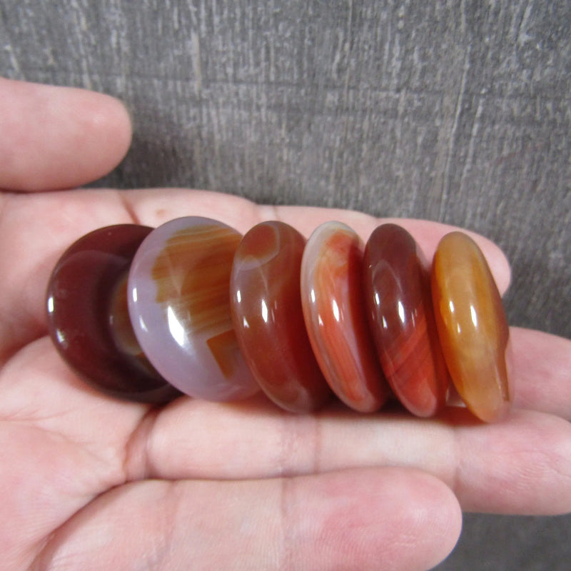 orange agate polished stones