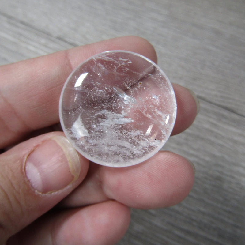 natural clear quartz disk