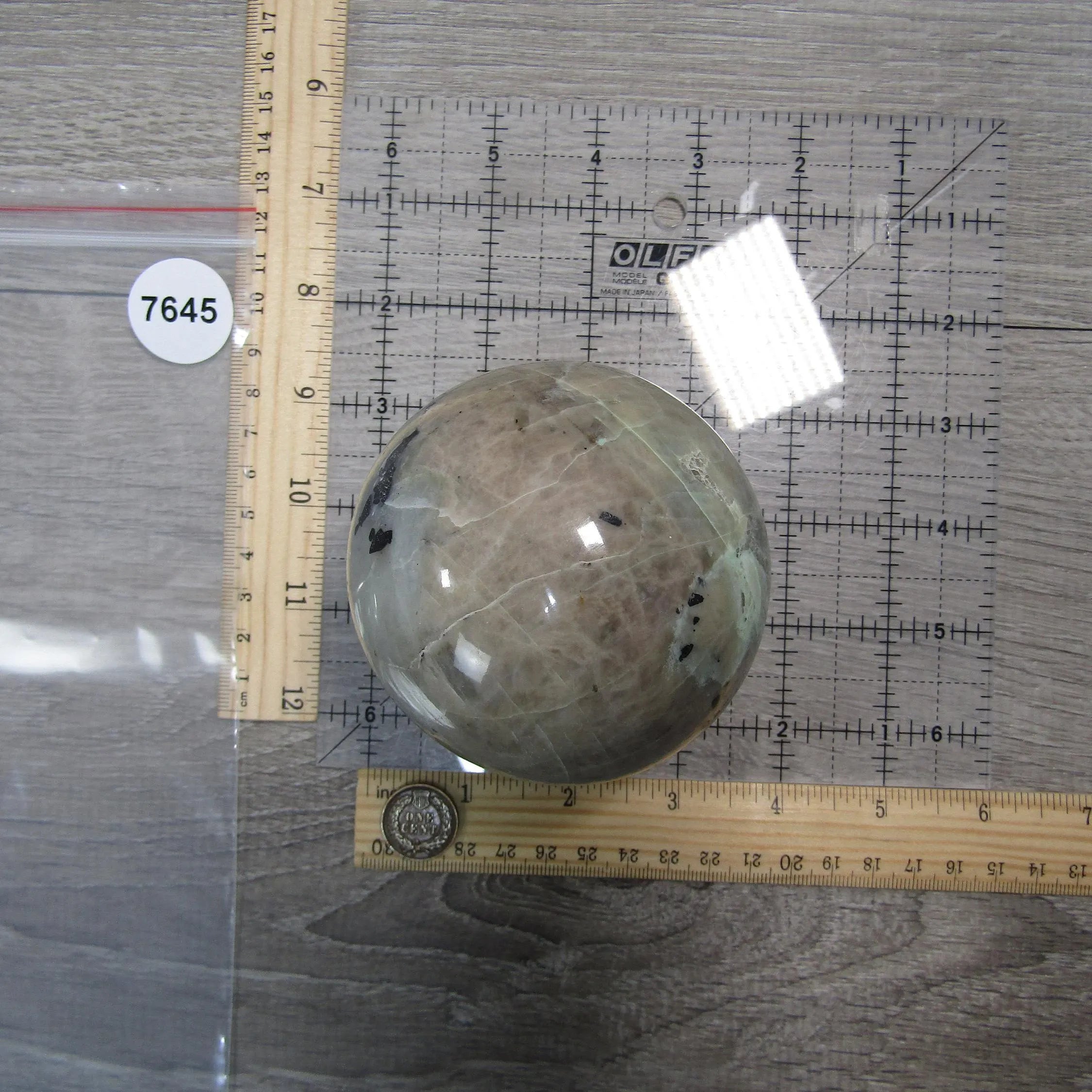 Moonstone Spheres Large Display Size