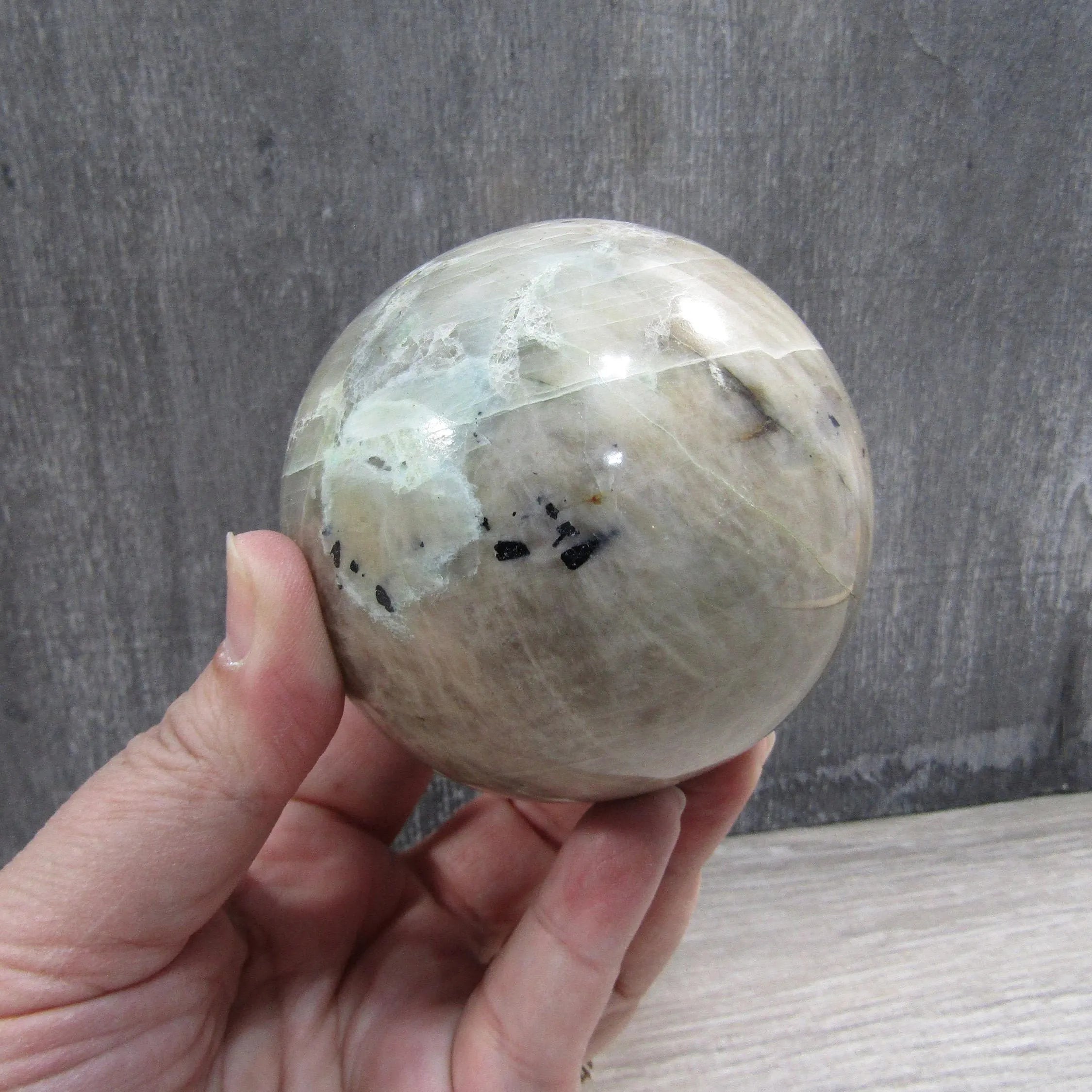 Moonstone Spheres Large Display Size