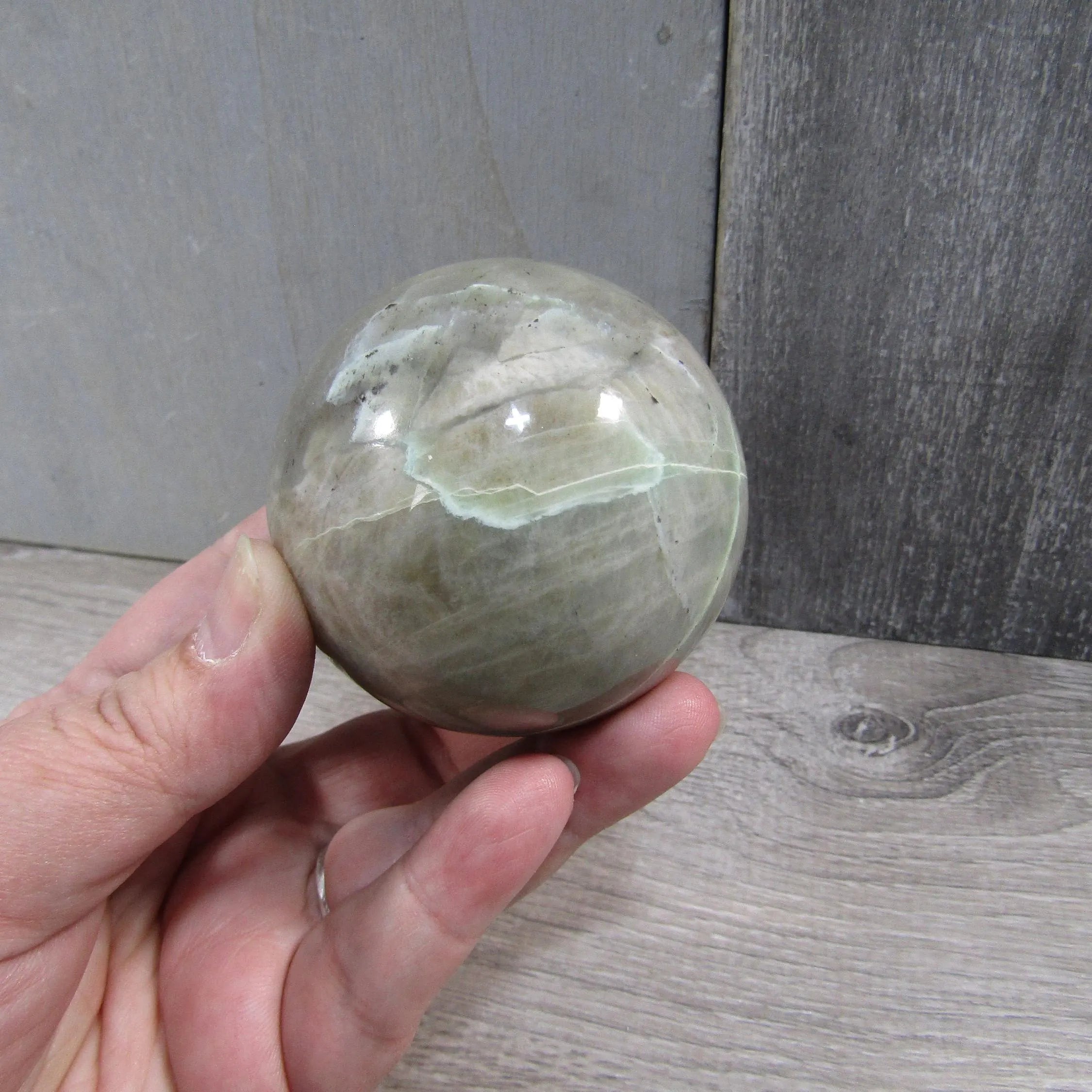 Moonstone Spheres Large Display Size