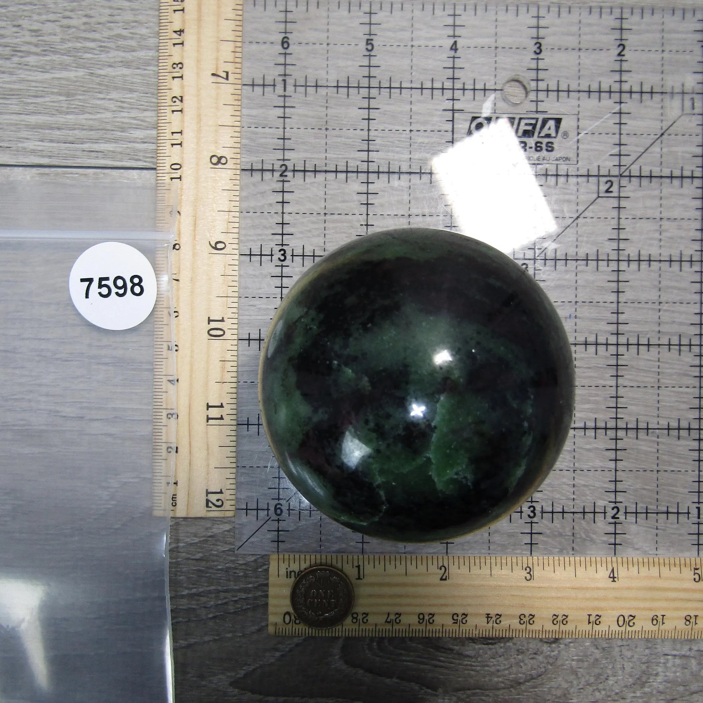 Ruby Zoisite Sphere Large Display Size