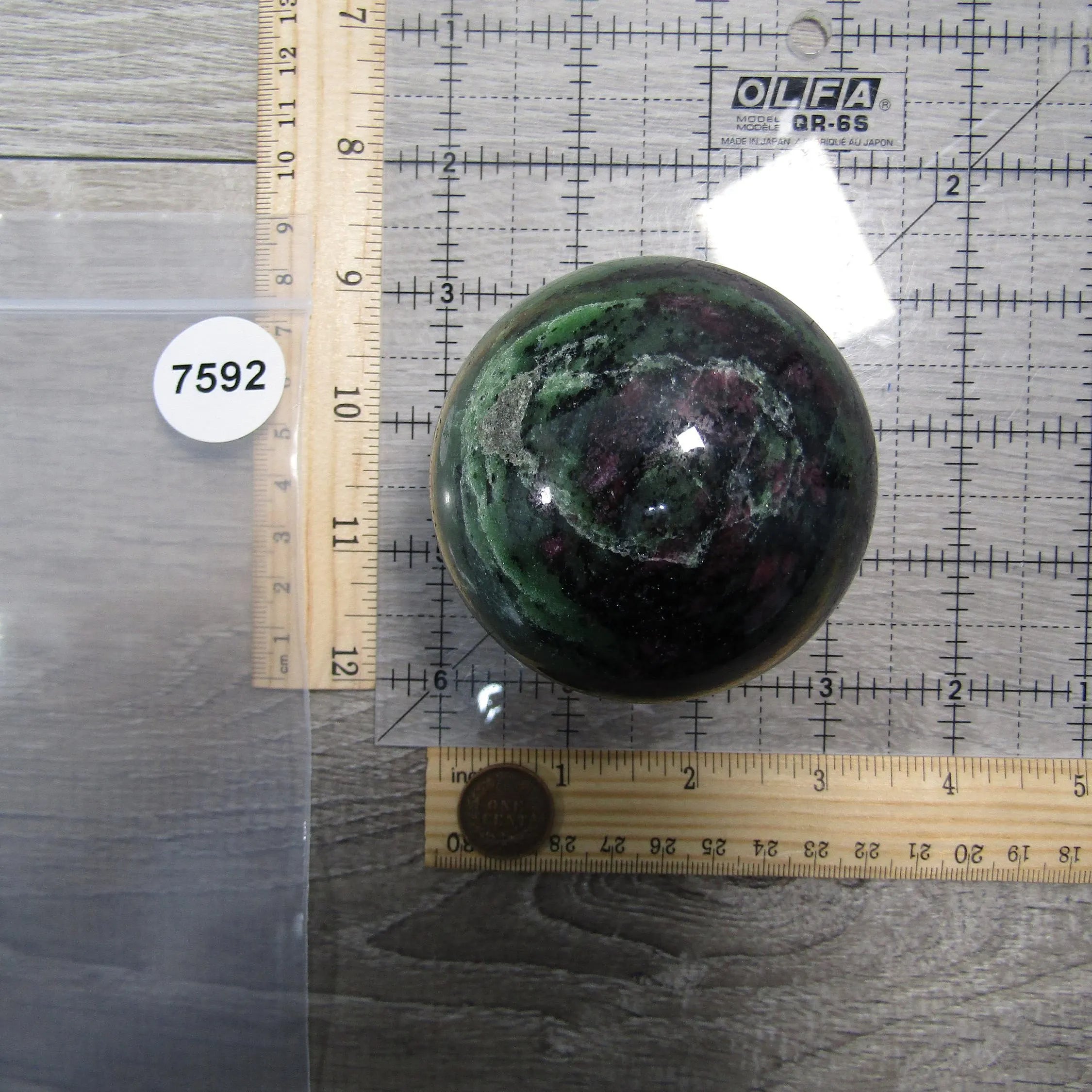 Ruby Zoisite Sphere Large Display Size