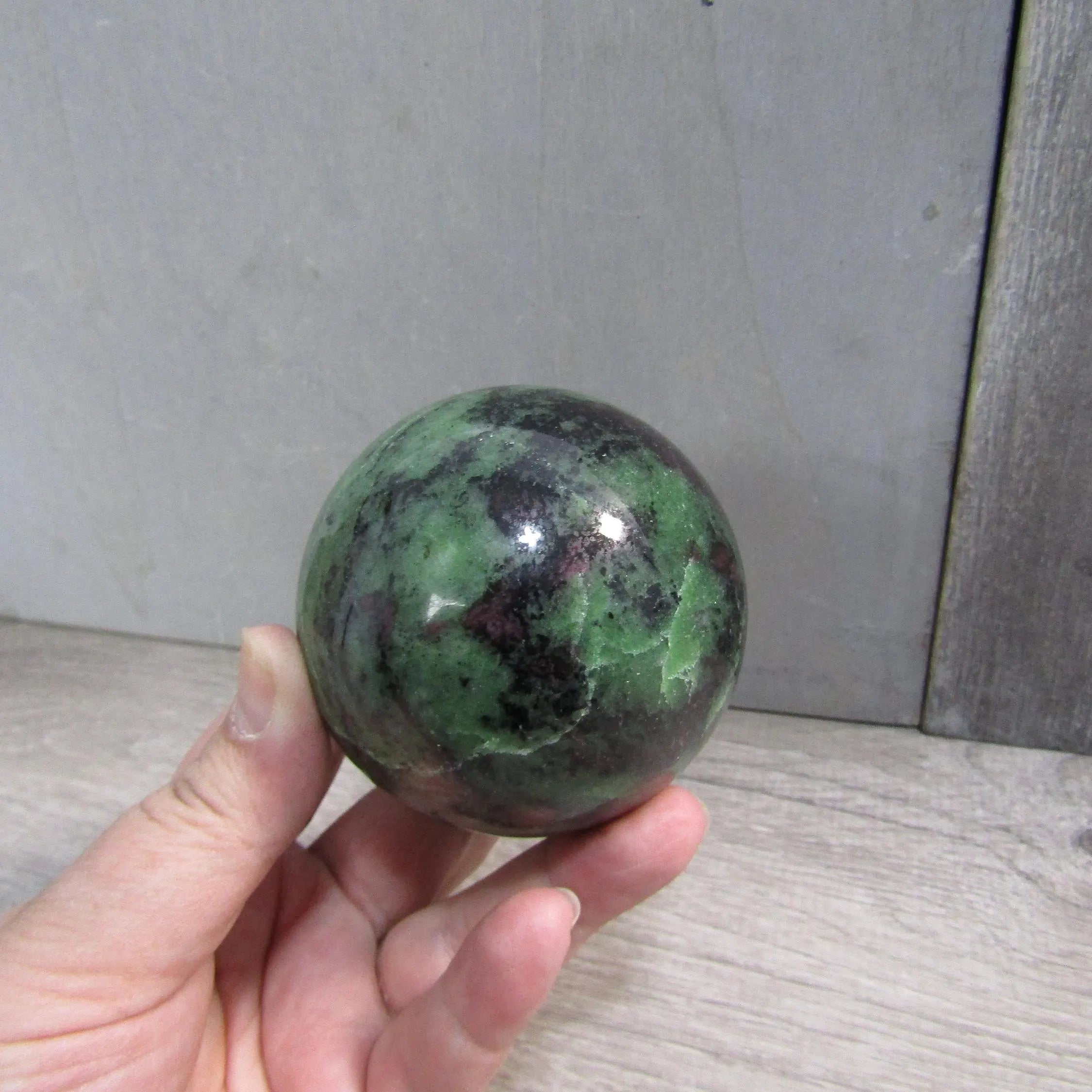 Ruby Zoisite Sphere Large Display Size