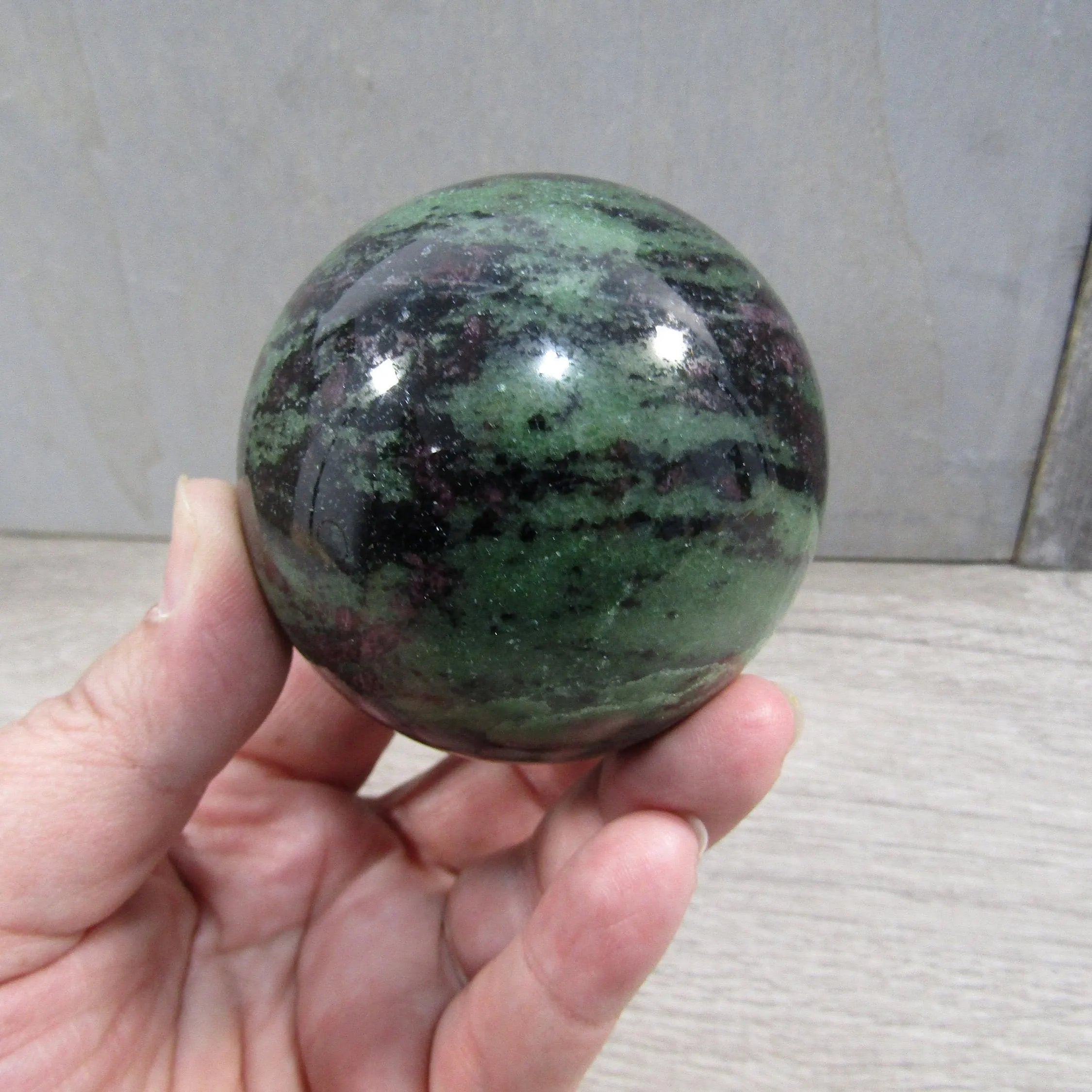 Ruby Zoisite Sphere Large Display Size