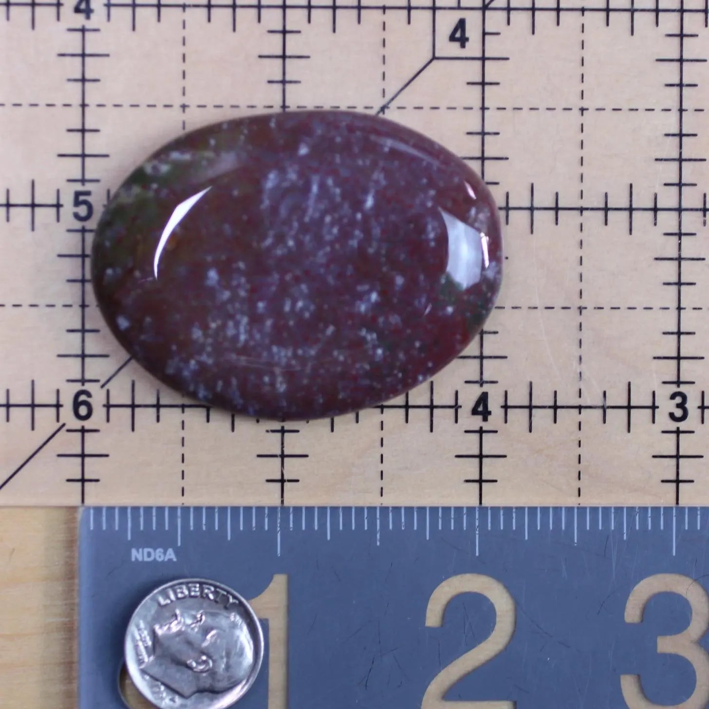 Gemstone Oval Flat Disk Large