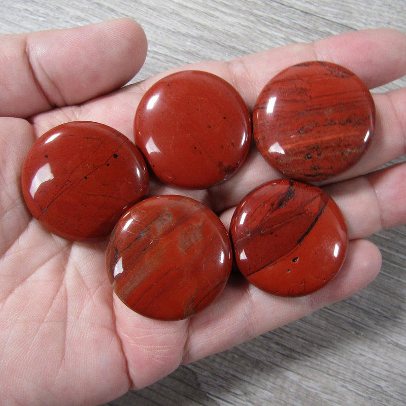 red jasper polished round stones