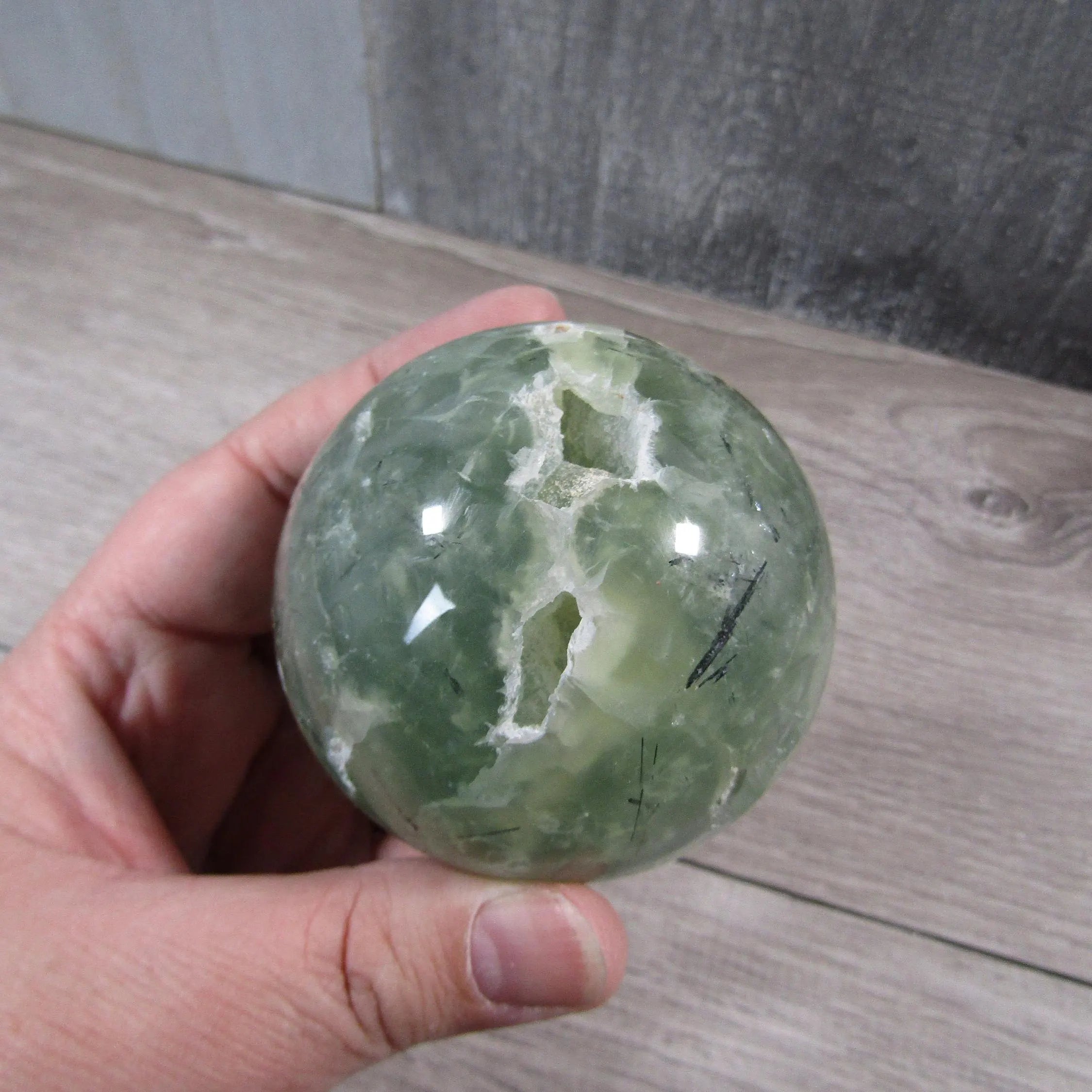 Prehnite Sphere Large Display Size