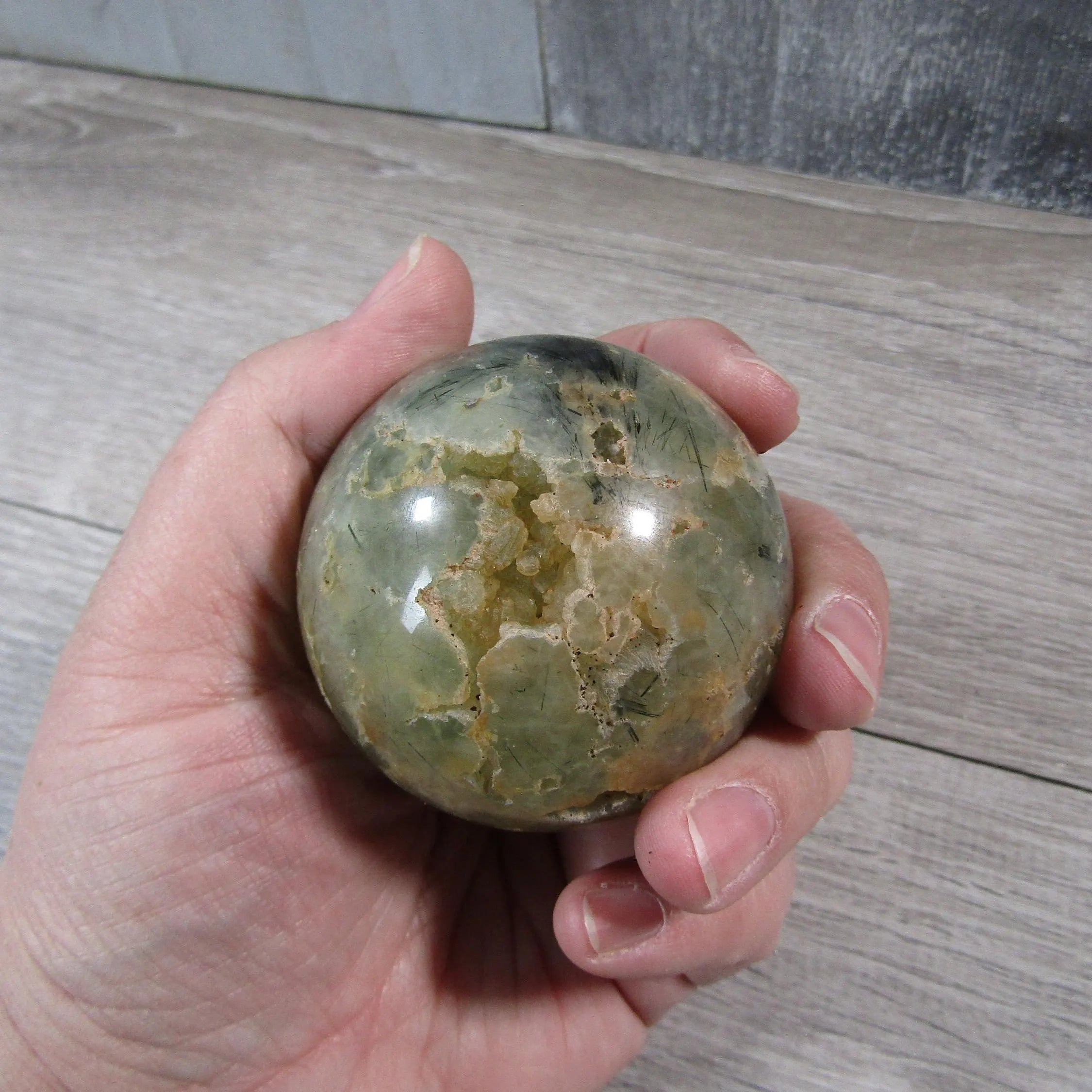 Prehnite Sphere Large Display Size